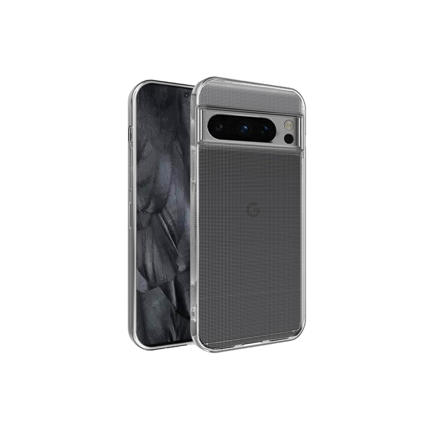 Mobile Magic For Google Pixel 8 Pro 5G Simple Basic Minimalistic Transparent Clear Thick TPU Case Cover - Clear