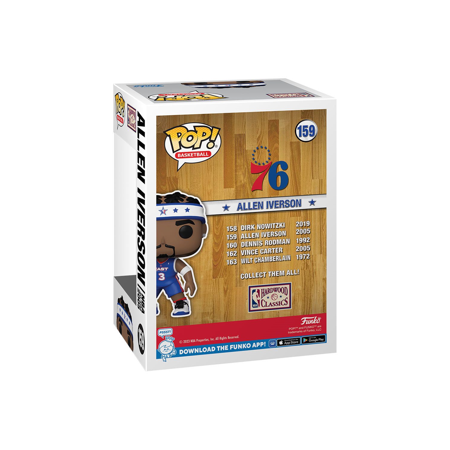 Pop Sports NBA Basketball 3.75 Inch Action Figure All-Star - Allen Iverson #159