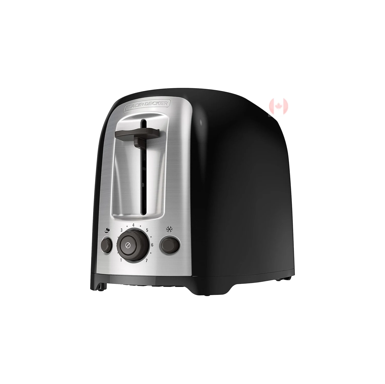 Grille-pain classique ovale à 2 fentes - Noir avec garnitures en acier inoxydable, fentes très larges, modèle TR1278&nbsp;B