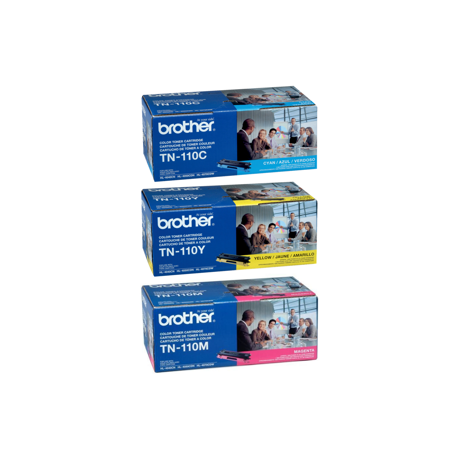 ** 365 DAYS WARRANTY **/ Brother TN-110C, TN-110Y, TN-110M / TN110C, TN110Y, TN110M. Original Toner Cartridge. Color Set By AZX-DEALS CANADA **Extra