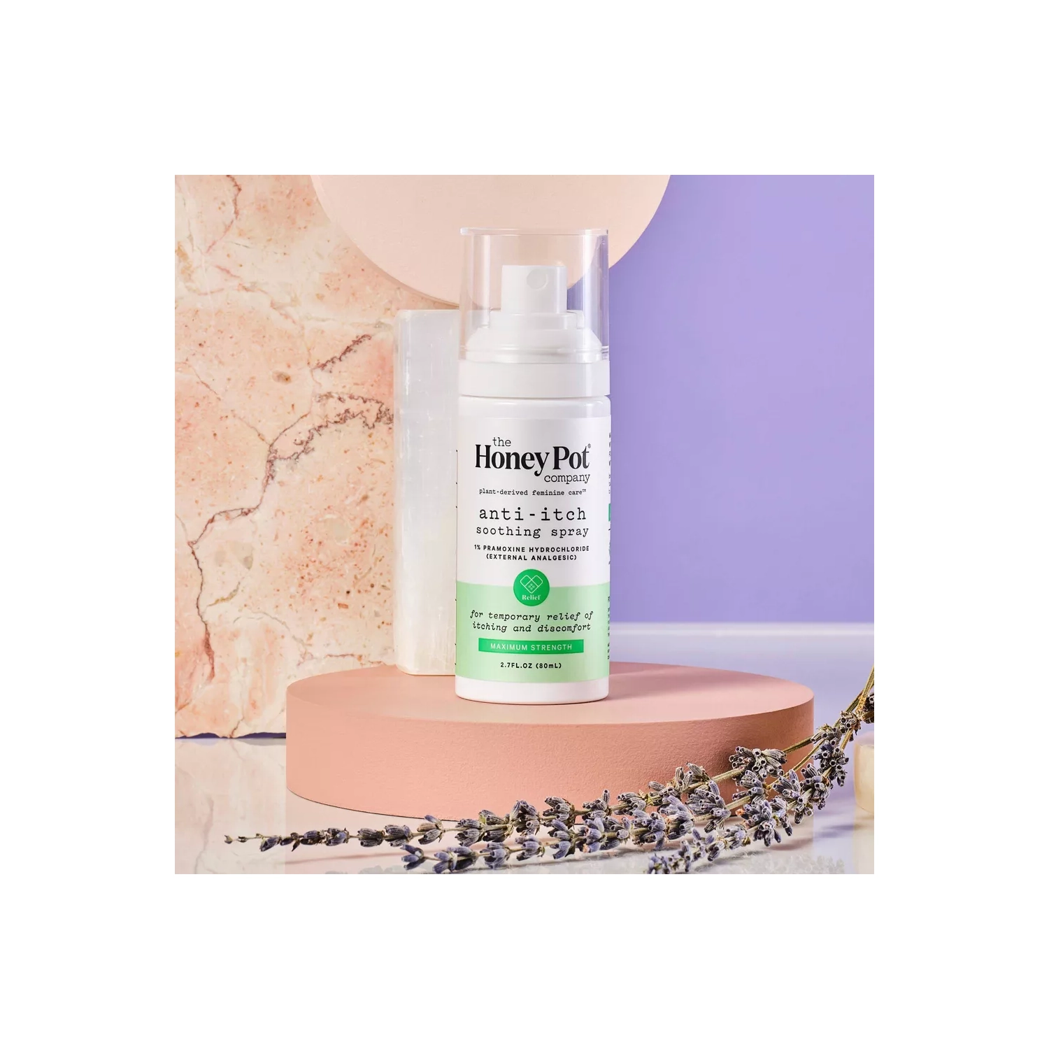 The Honey Pot Anti-Itch Spray with 1% Pramoxine - 2.7 fl oz