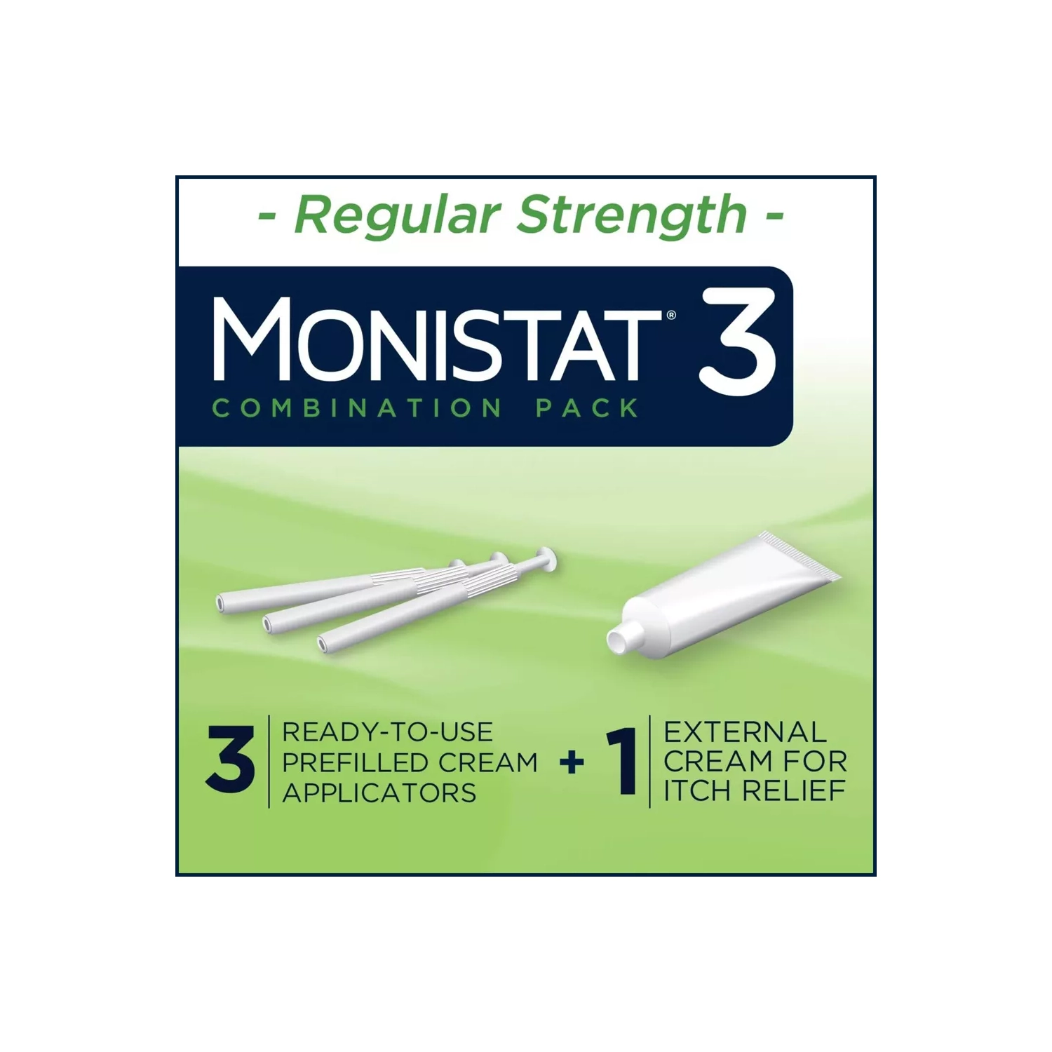 Monistat 3-Dose Yeast Infection Treatment, 3 Prefilled Applicators & External Itch Cream