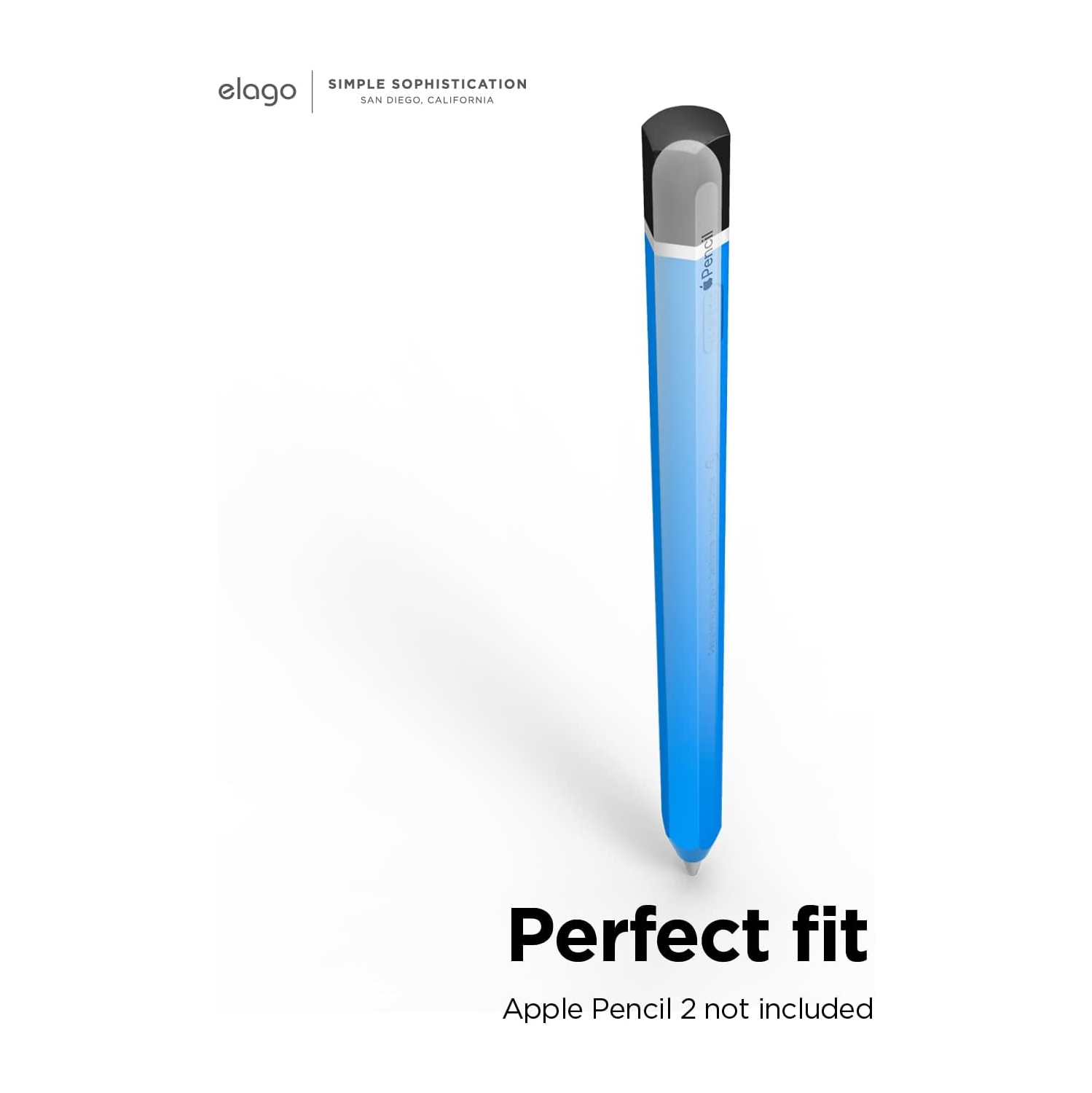 elago Classic Pencil Case Compatible with Apple Pencil 2nd Generation Cover Sleeve, Compatible with Magnetic Charging and Double Tap [Blue]