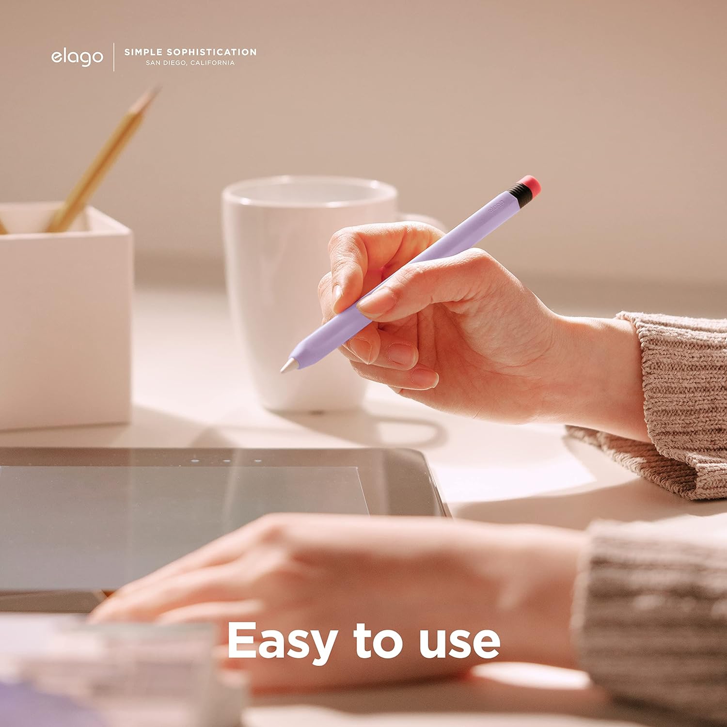 elago Classic Pencil Case Compatible with Apple Pencil 1st Generation Cover Sleeve, Classic Design, Perfect Grip, Protective Skin, Premium Silicone