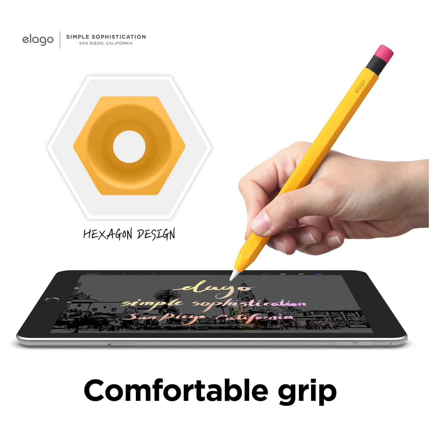 elago Classic Pencil Case Compatible with Apple Pencil 1st Generation Cover Sleeve, Classic Design, Perfect Grip, Protective Skin, Premium Silicone