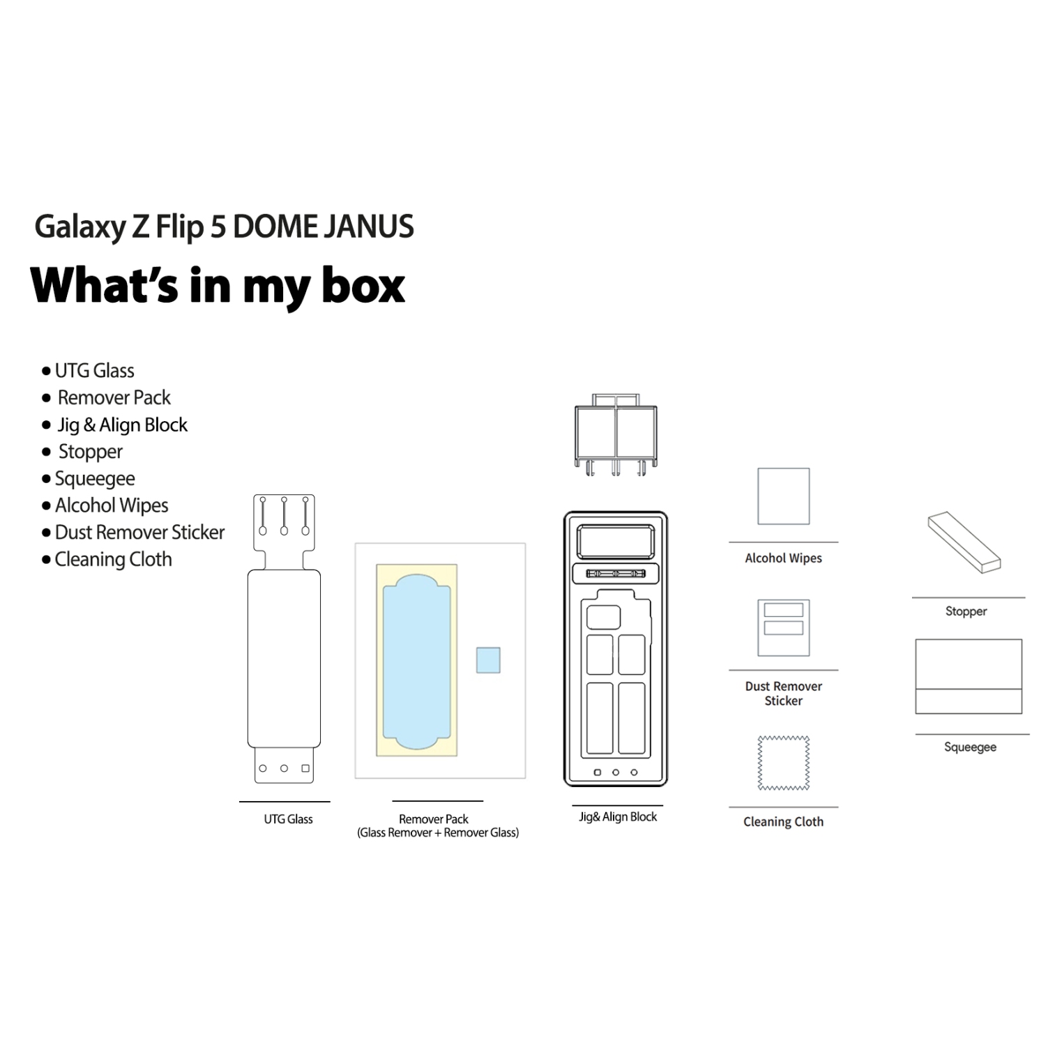Whitestone DomeSilk Janus Ultra-thin Glass Screen Protector for Samsung Galaxy Z Flip 5 [HD clarity, full protection] - 1 Pack