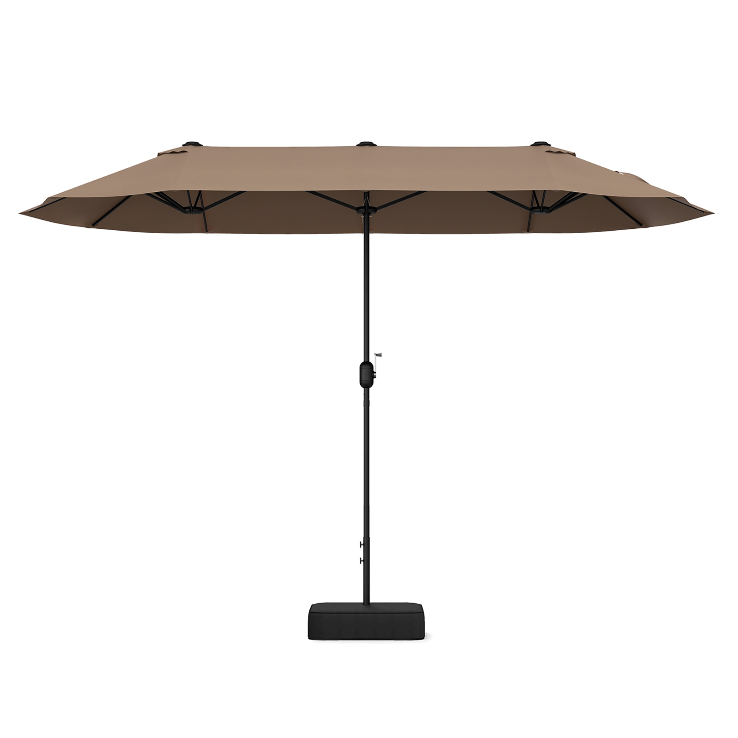 Gymax 13FT Double-sided Patio Umbrella w/ Crank Handle Umbrella Base Safety Lock