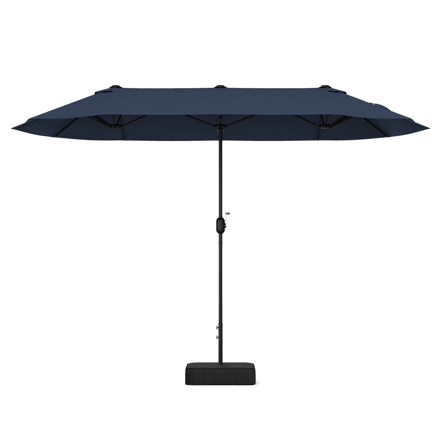 Gymax 13FT Double-sided Patio Umbrella w/ Crank Handle Umbrella Base Safety Lock