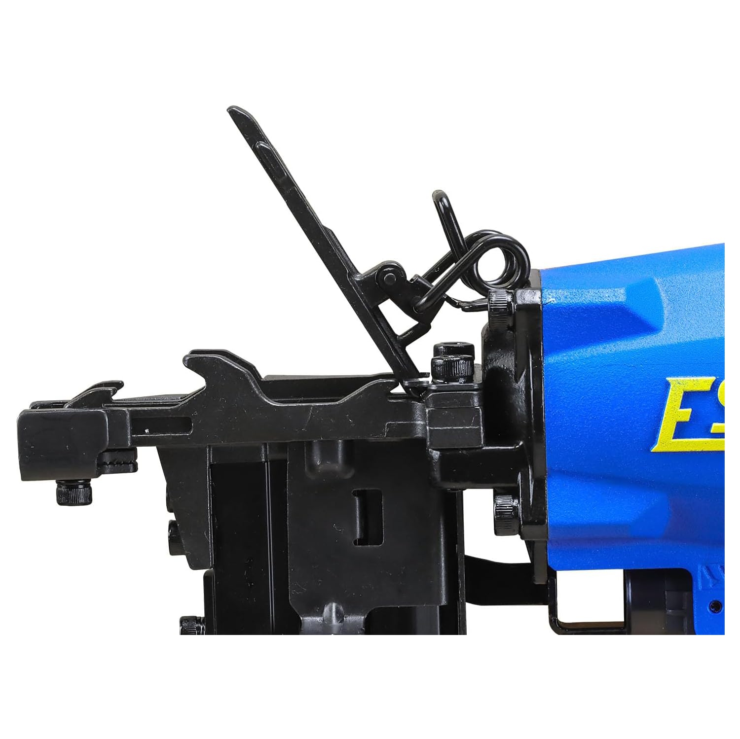 Agrafeuse pour clôture pneumatique 1-9/16 po de calibre 10,5 avec crochet de ceinture en métal réglable d'Estwing EFS105, raccord pivotant