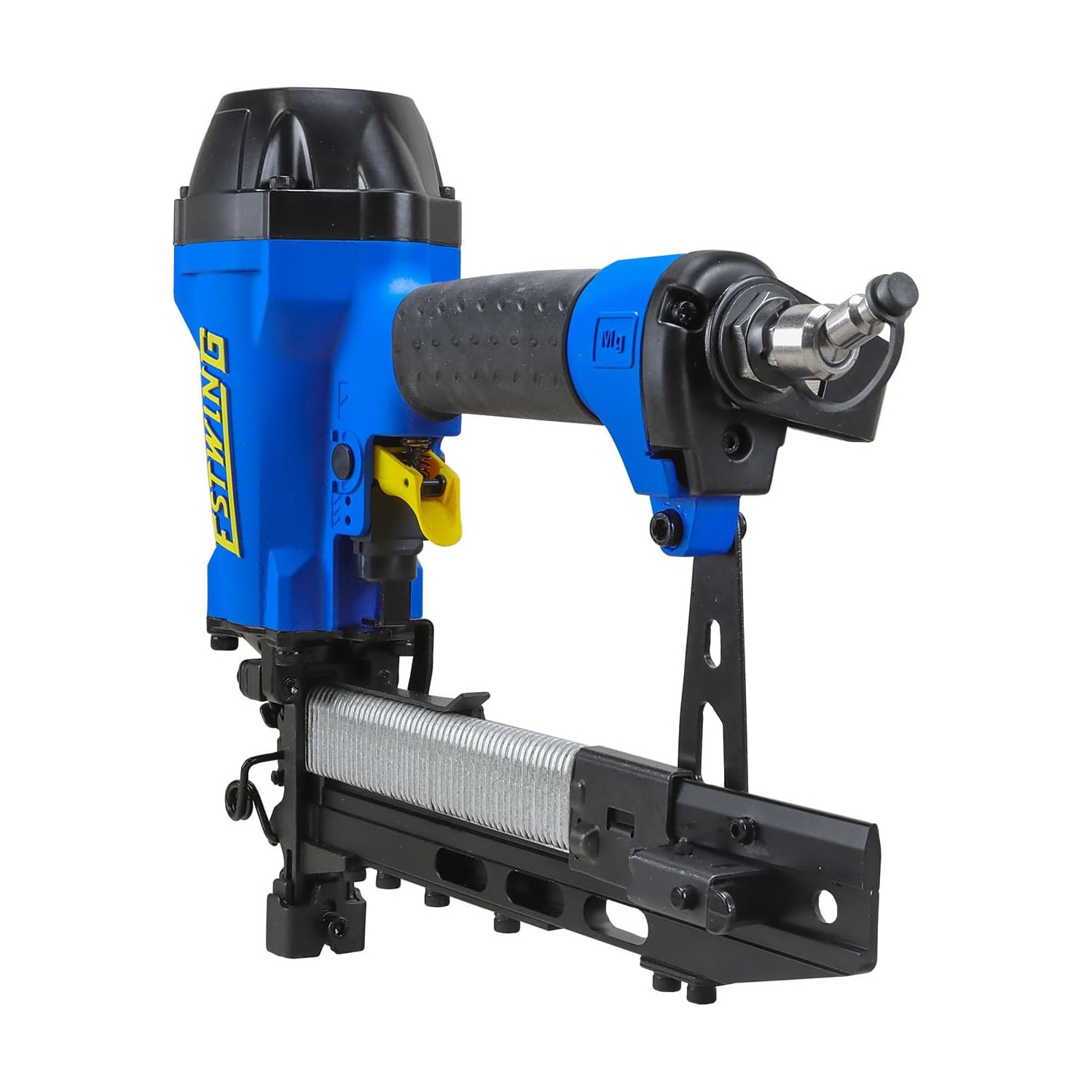 Agrafeuse pour clôture pneumatique 1-9/16 po de calibre 10,5 avec crochet de ceinture en métal réglable d'Estwing EFS105, raccord pivotant