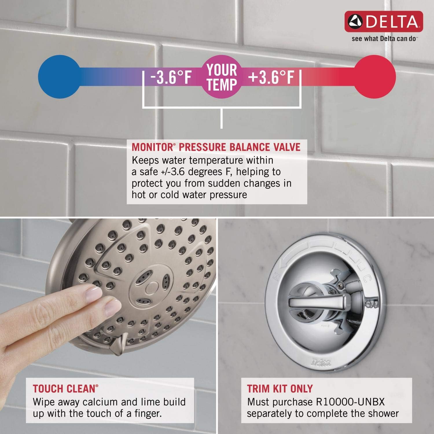 Delta Faucet Vero 14 Series Single-Function Shower Faucet Set, Rain Shower Head, Venetian Bronze T14253-RB