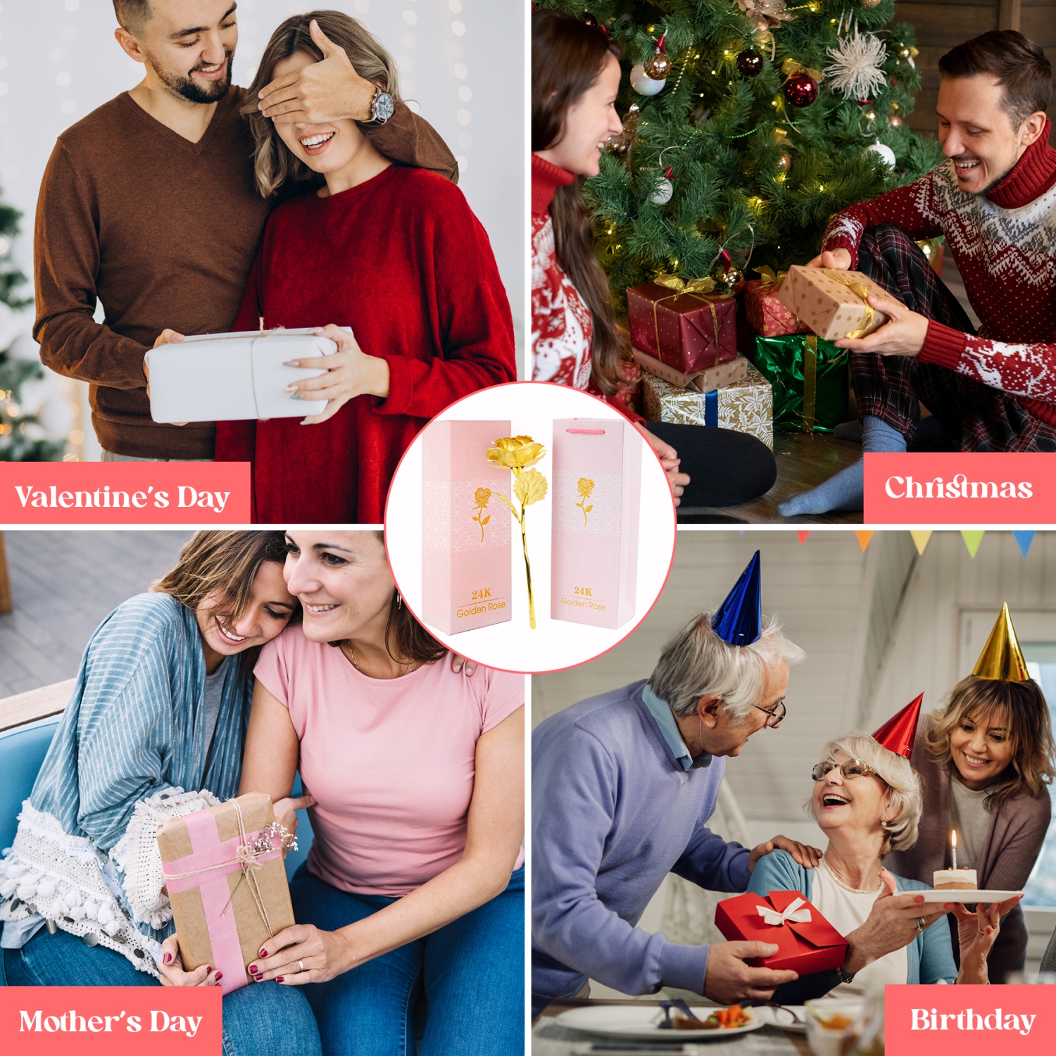 24k Gold Rose with Luxury Gift Box - 10-inch Golden Rose Metal Single Roses and Valentine's Day Gifts Idea for Women, Loved Ones, Mom, Wife,