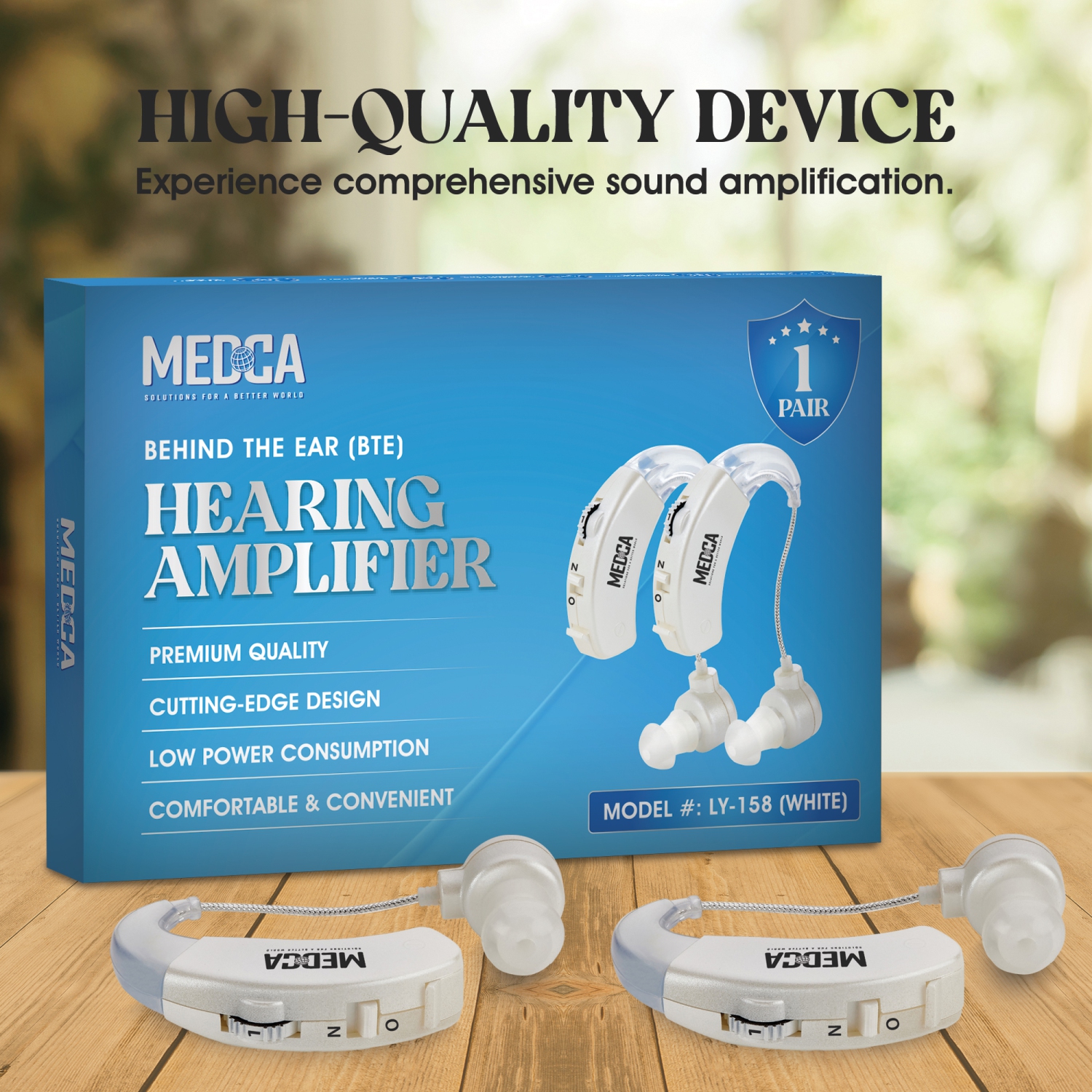 Amplificateur de son derrière l'oreille – appareil d'amplification auditive BTE et système d'amélioration du son numérique PSAD pour les