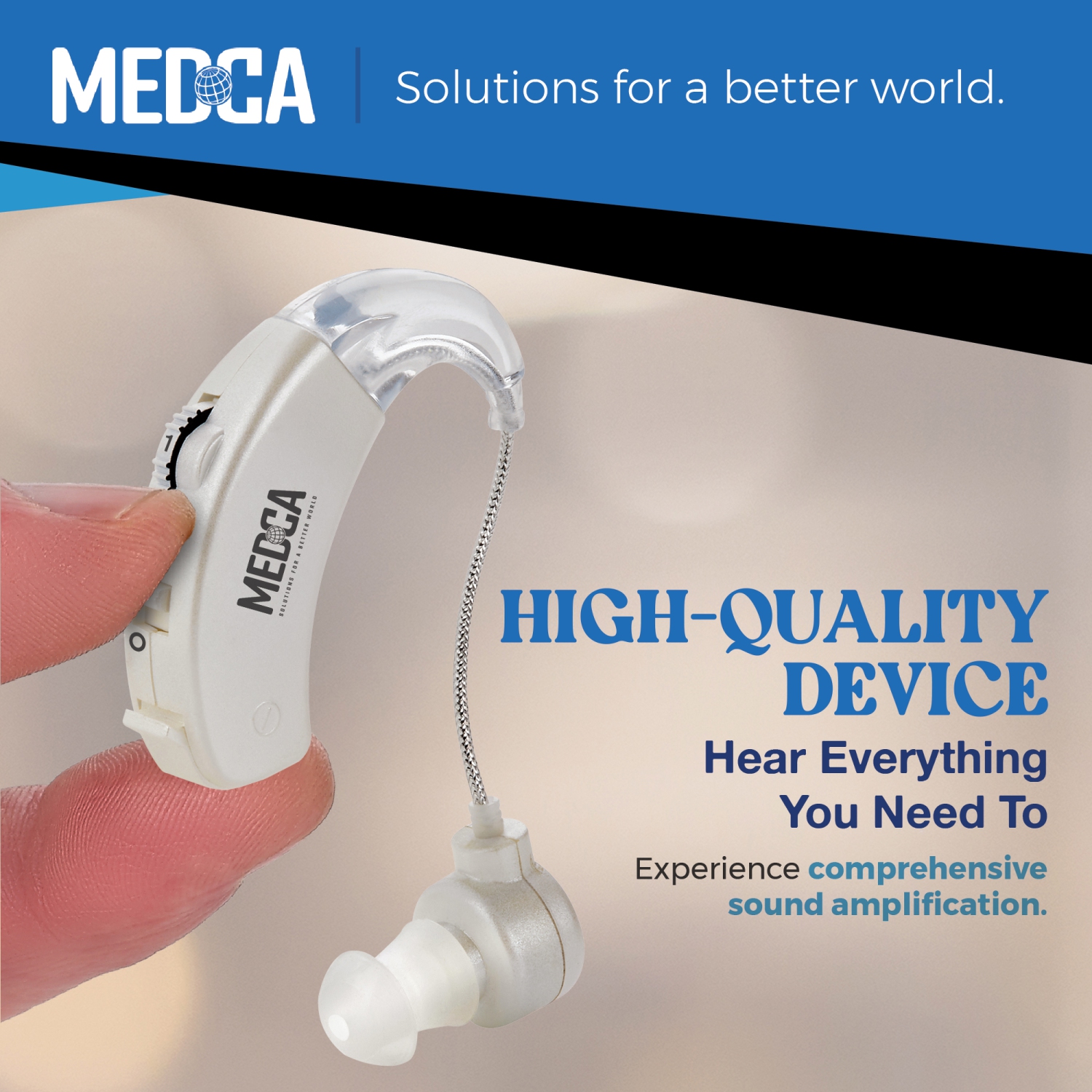 Amplificateur de son derrière l'oreille – appareil d'amplification auditive BTE et système d'amélioration du son numérique PSAD pour les