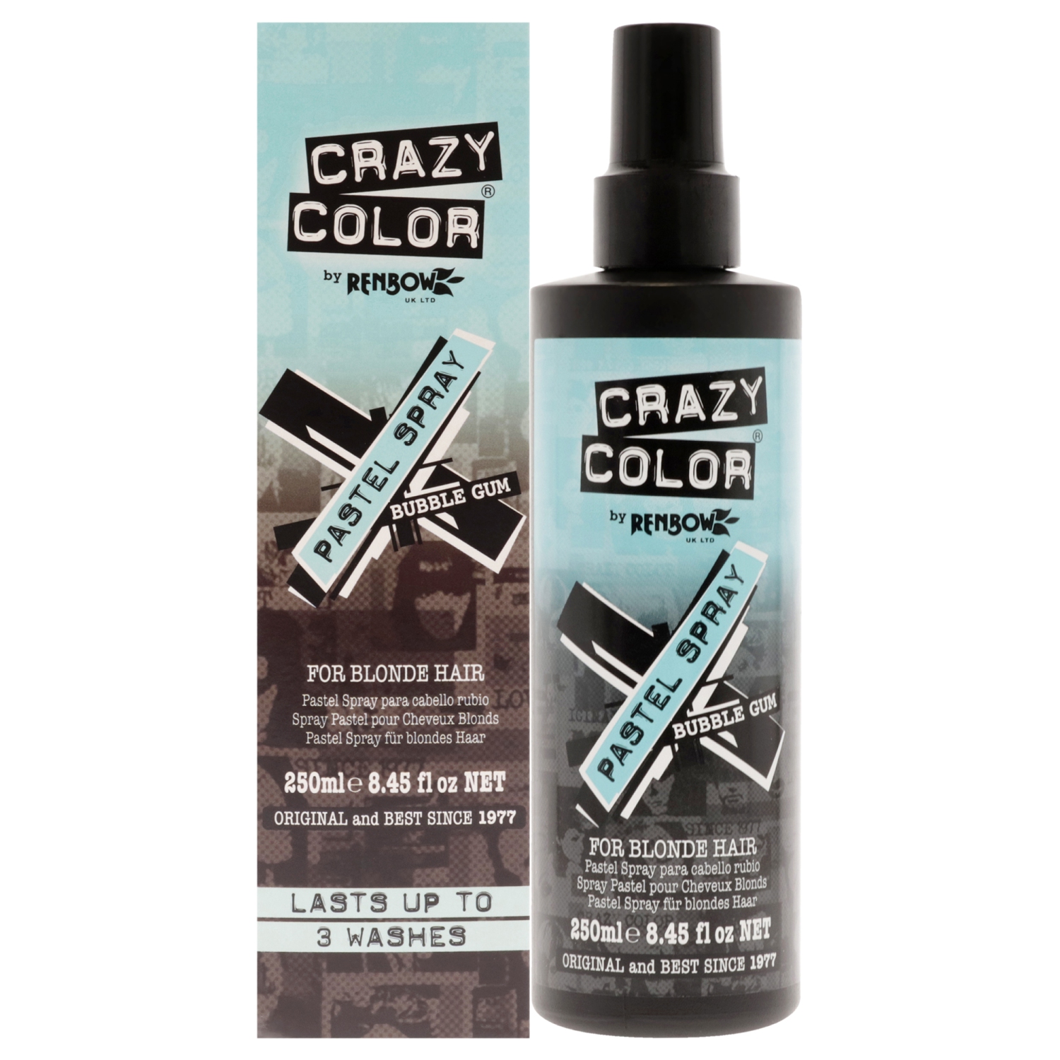 Pastel Spray - gomme à bulles par Crazy Color pour femme - fixatif 8,45&nbsp;oz