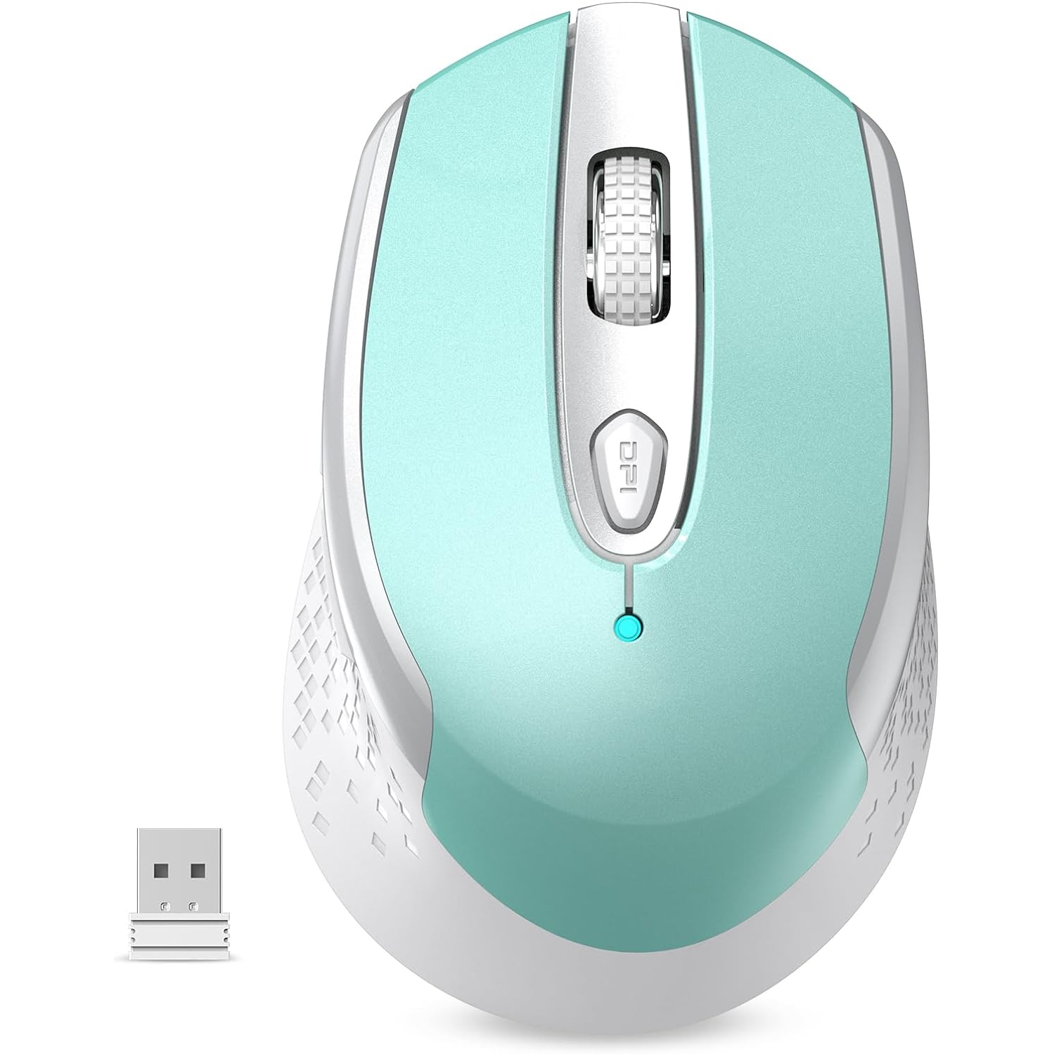 Wireless Computer Mouse, 2.4G Silent Cordless Mouse for Laptop, Mouse with 6 Buttons and 3 Adjustable DPI for Laptop, Deskbtop, MacBook, PC