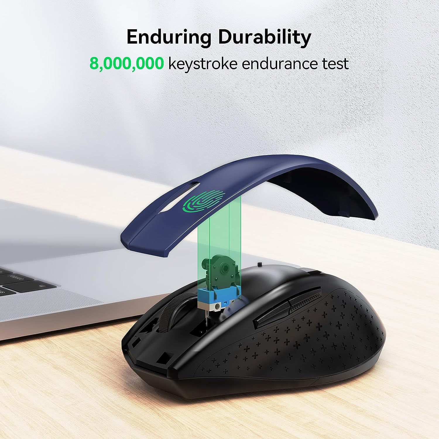 Wireless Mouse for Laptop, 2.4G Wireless Computer Mouse with 3200 Adjustable DPI, 30 Months Battery, Ergonomic Grips, 6 Buttons Cordless Mouse,