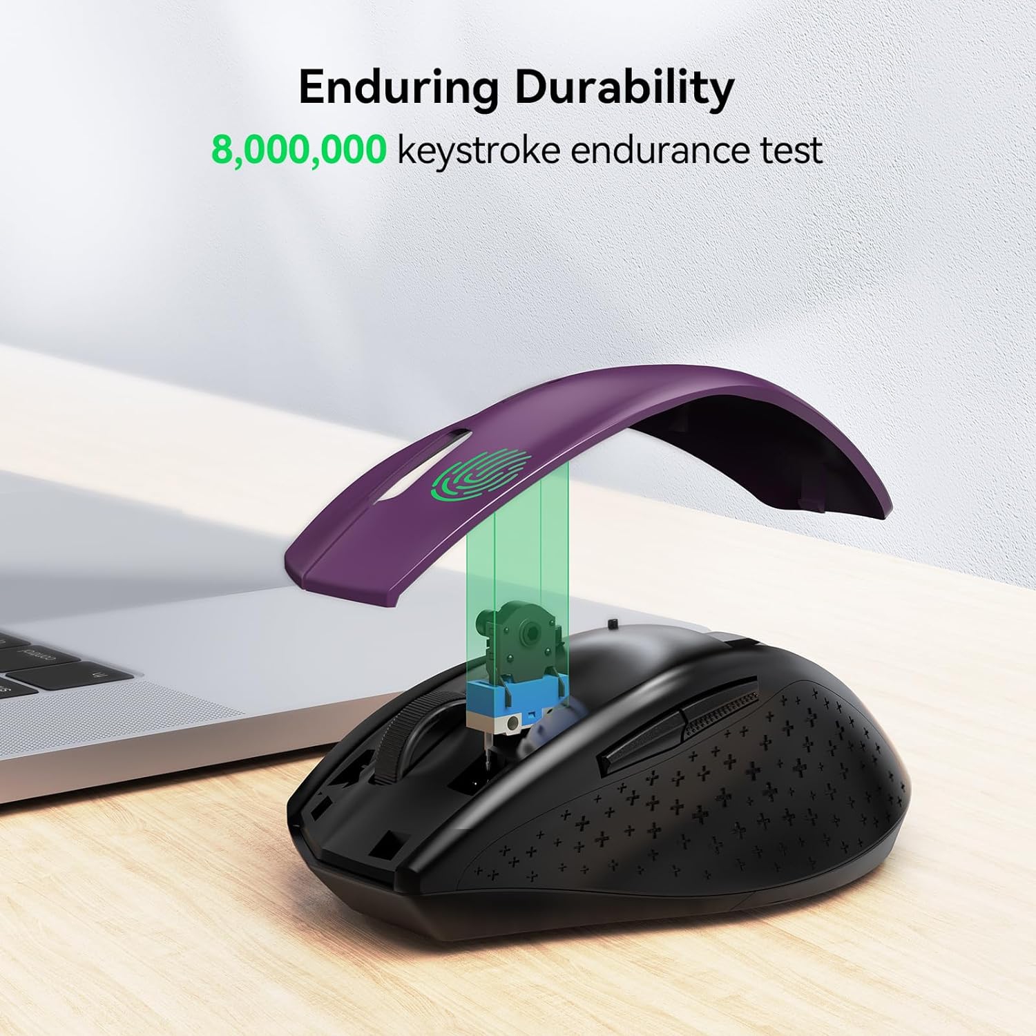 Wireless Mouse for Laptop, 2.4G Wireless Computer Mouse with 3200 Adjustable DPI, 30 Months Battery, Ergonomic Grips, 6 Buttons Cordless Mouse,