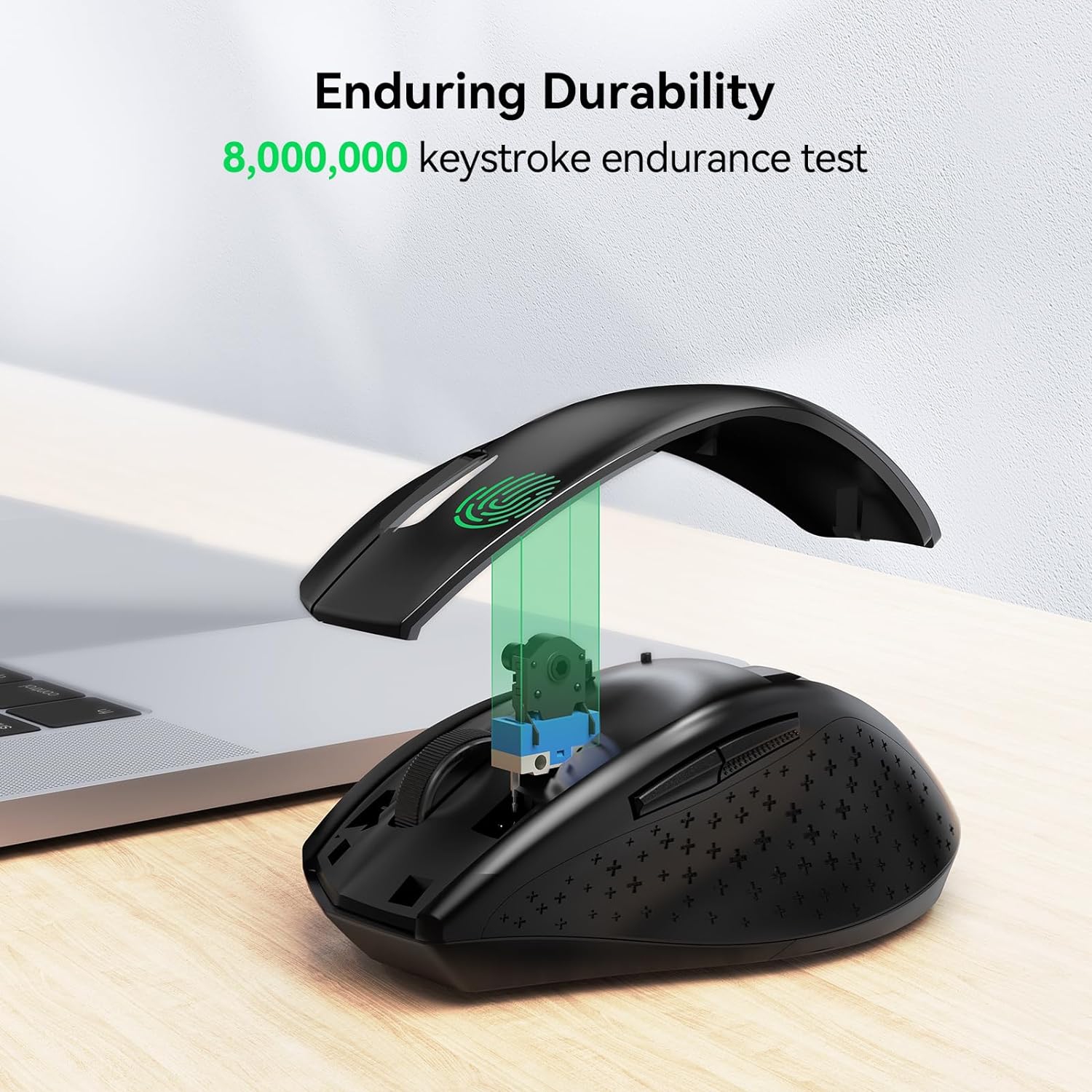 Wireless Mouse for Laptop, 2.4G Wireless Computer Mouse with 3200 Adjustable DPI, 30 Months Battery, Ergonomic Grips, 6 Buttons Cordless Mouse,