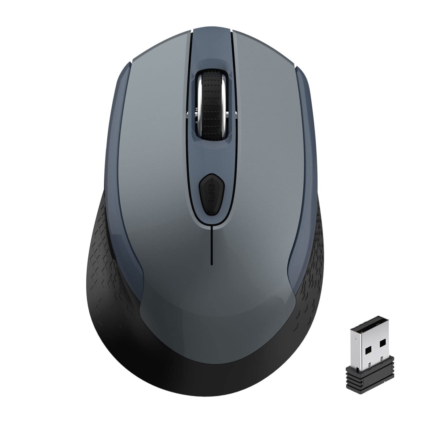Wireless Computer Mouse, 2.4G Silent Cordless Mouse for Laptop, Mouse with 6 Buttons and 3 Adjustable DPI for Laptop, Deskbtop, MacBook, PC