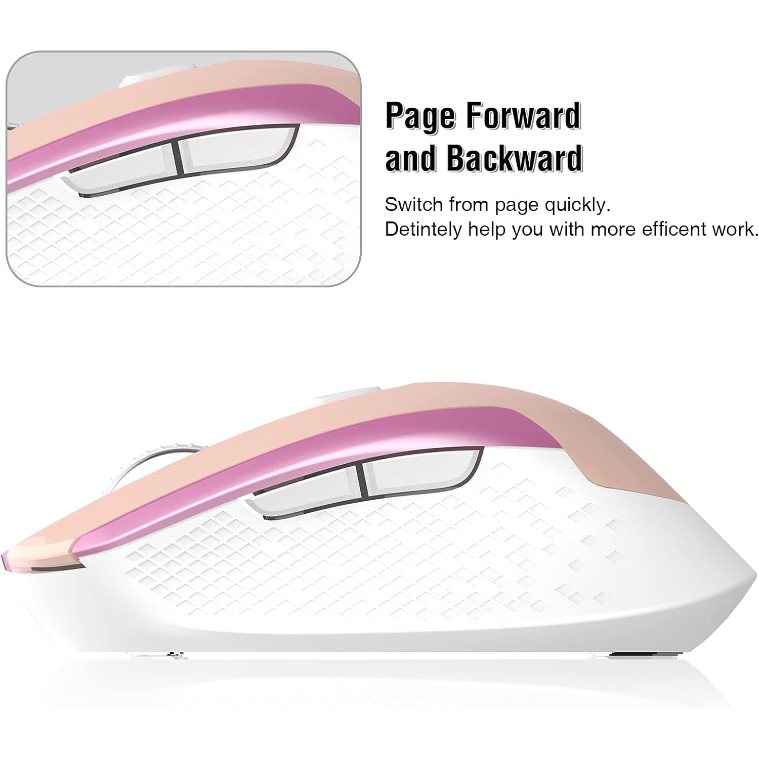 Souris sans fil pour ordinateur, souris sans fil silencieuse 2,4G pour portable, souris à 6 boutons et 3 ppp réglables pour portable, ordinateur de