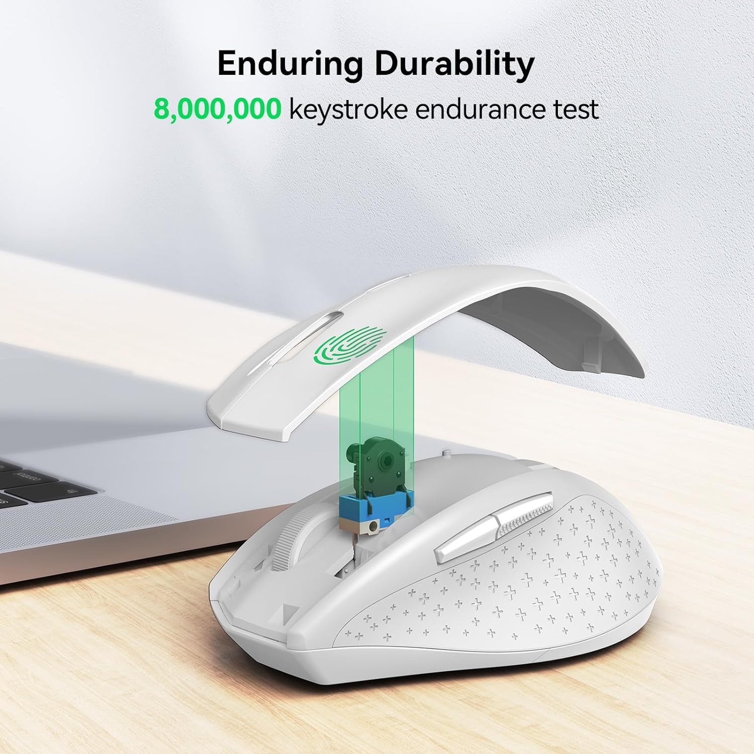 Wireless Mouse for Laptop, 2.4G Wireless Computer Mouse with 3200 Adjustable DPI, 30 Months Battery, Ergonomic Grips, 6 Buttons Cordless Mouse,
