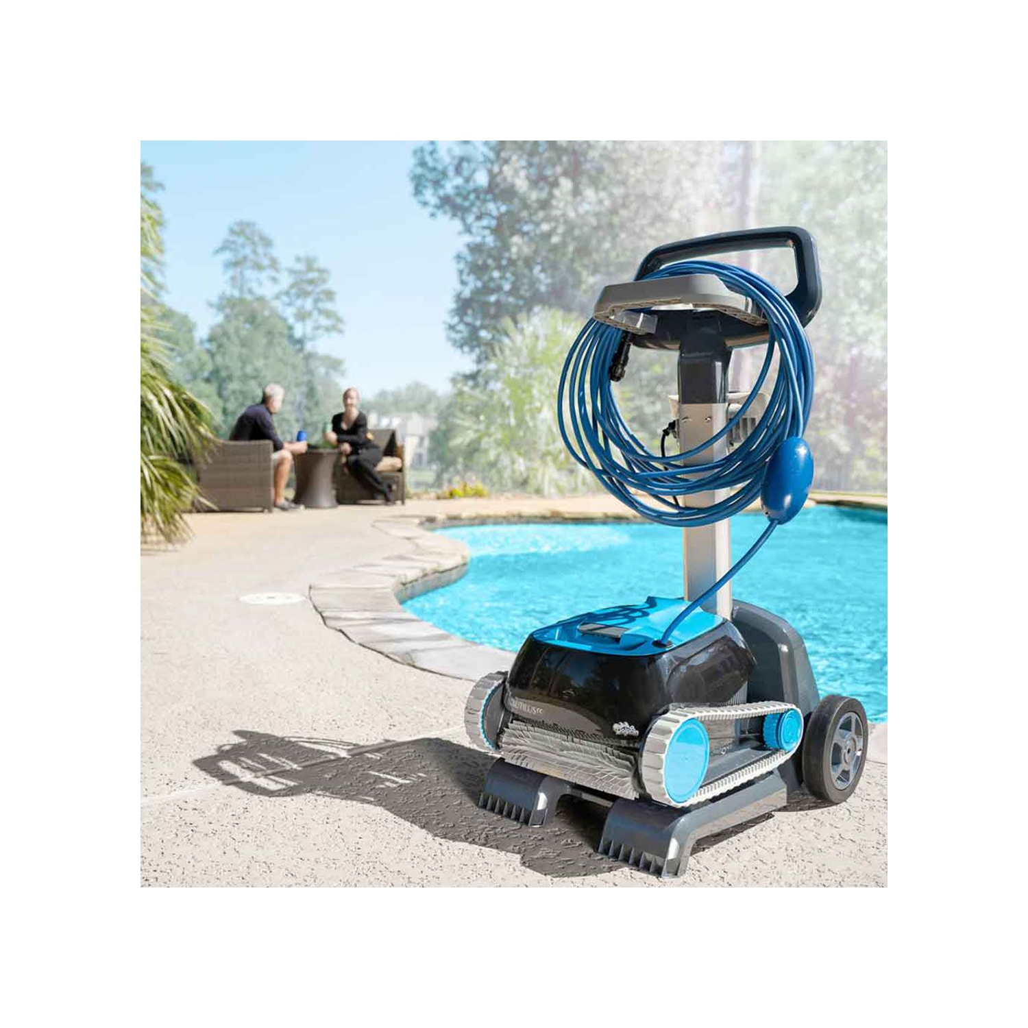 Dolphin Nautilus CC Robotic Pool Vacuum Cleaner — Wall Climbing Capability — Powerful Active Scrubbing Brush — Ideal for Above/In-Ground Pools up to