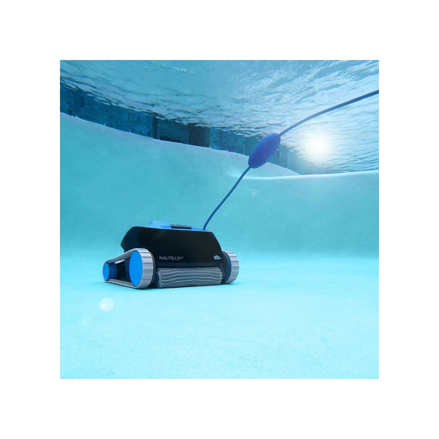 Dolphin Nautilus CC Robotic Pool Vacuum Cleaner — Wall Climbing Capability — Powerful Active Scrubbing Brush — Ideal for Above/In-Ground Pools up to