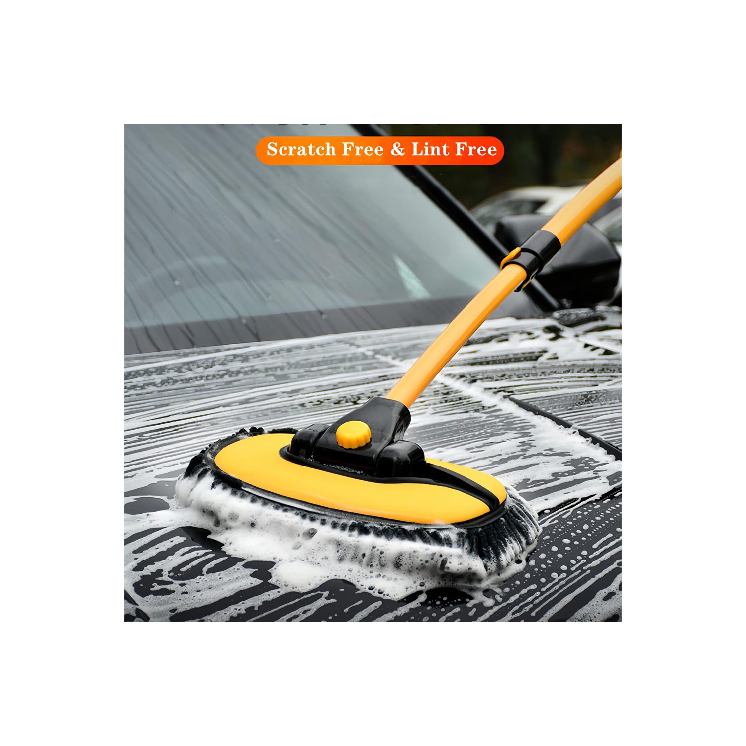 axGear Car Wash Brush Mop with Long Handle Microfiber Cleaning Broom Kit Tool