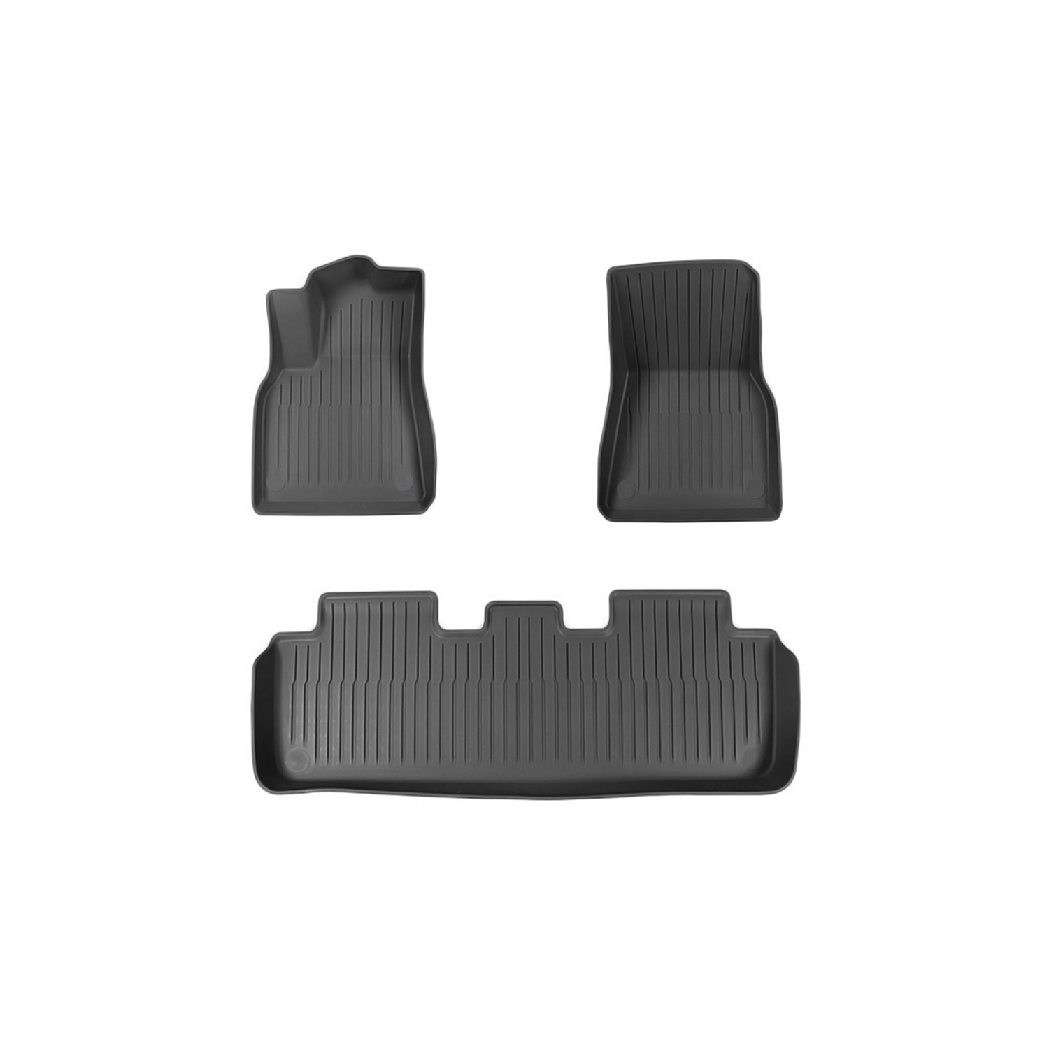 axGear Floor Mat Raised Edge All Weather For Tesla Model Y Full Cover 3 Pieces Dirt Mud