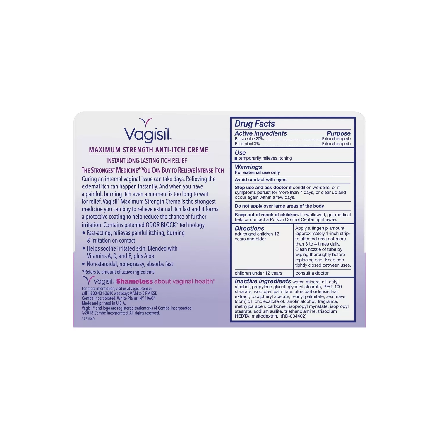 Vagisil Maximum Strength Feminine Anti-Itch Cream - 1oz, 2-Pack