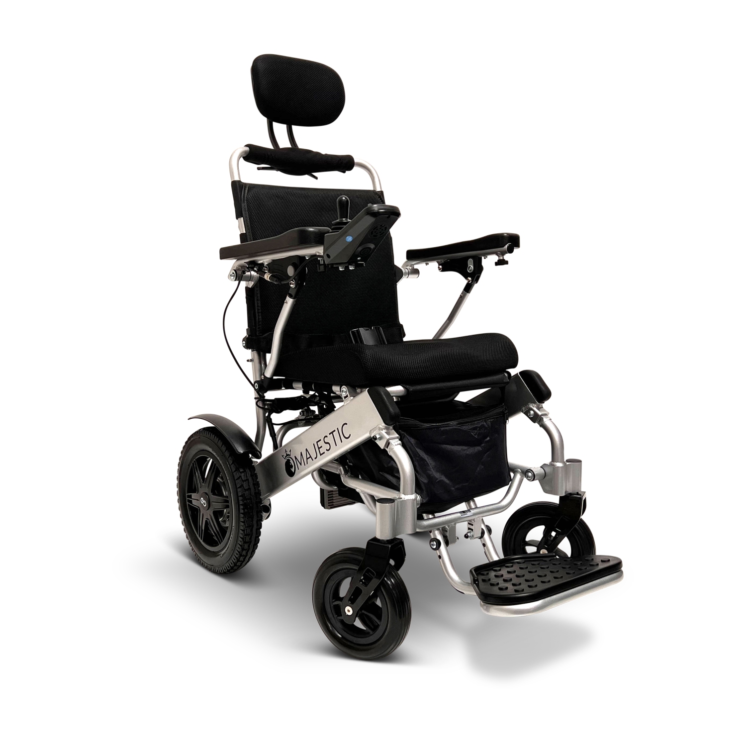 MAJESTIC IQ-9000 Airline Approved Luxury Electric Wheelchair | Auto Recline, LCD Joystick, Foldable, Up to 30 KM Range Ultra-Light | 17’’ Seat Width,