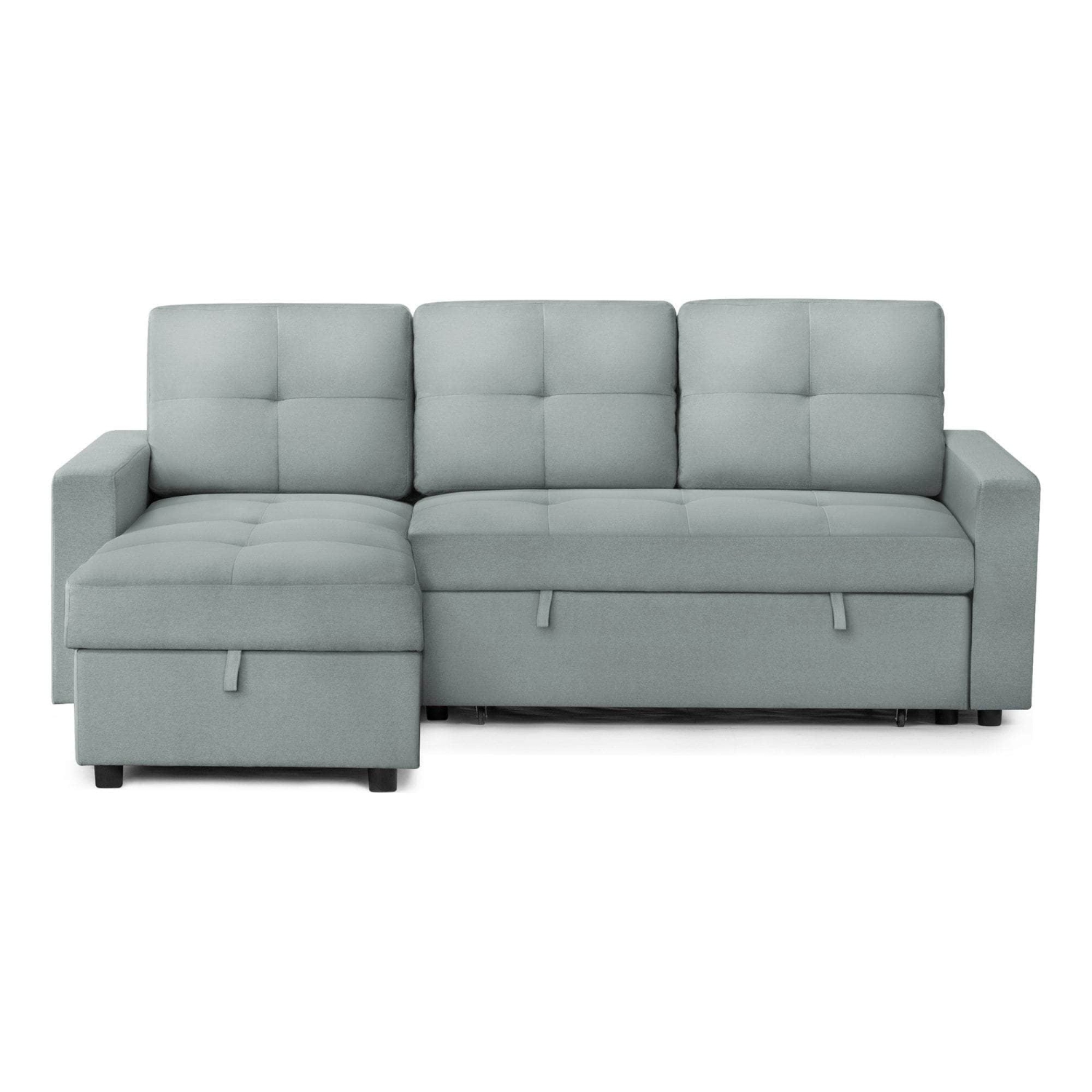 Urban Cali Venice Sleeper Sectional Sofa Bed with Reversible Storage Chaise