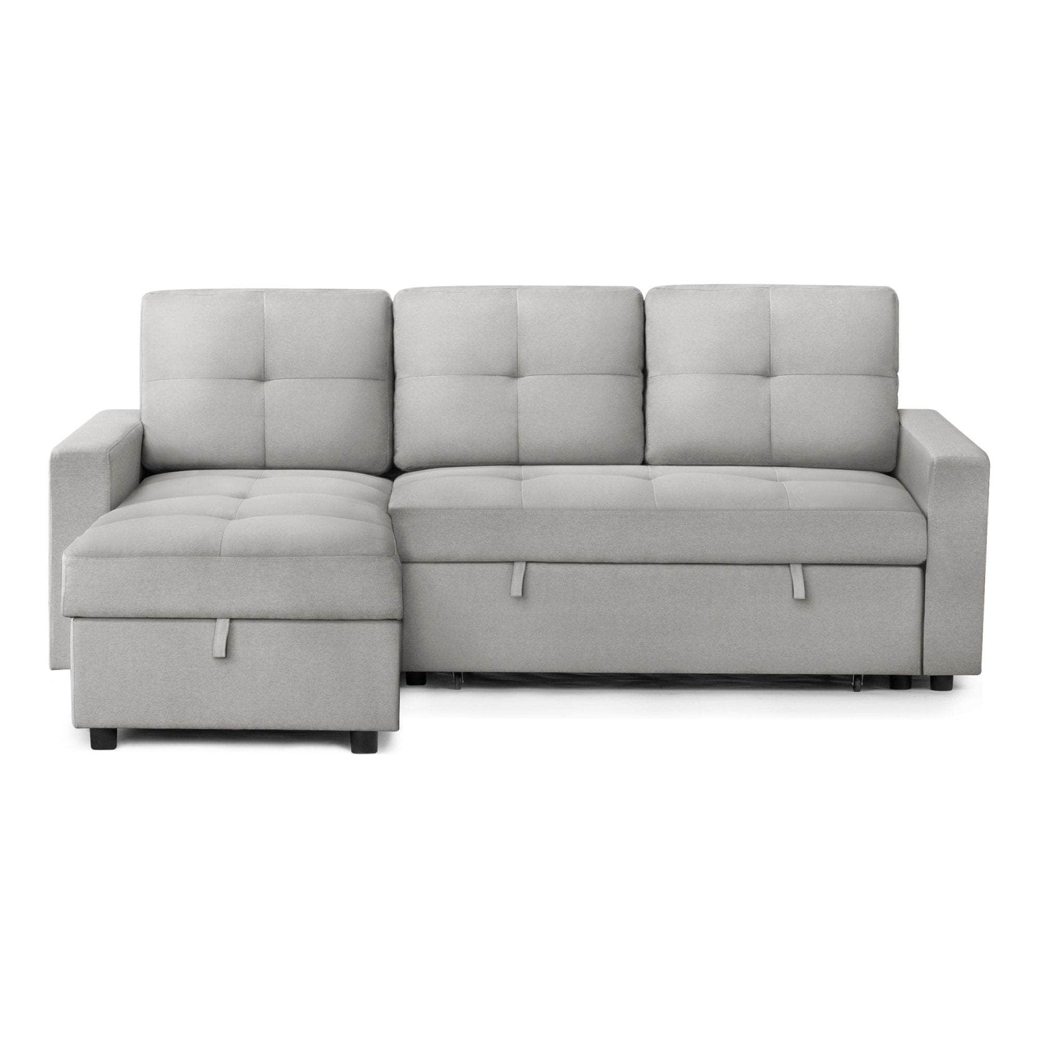 Urban Cali Venice Sleeper Sectional Sofa Bed with Reversible Storage Chaise