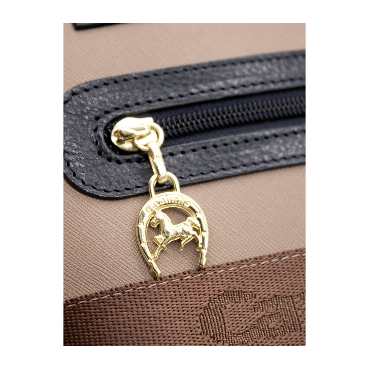 Cavalinho Club for Her Backpack DarkNavy / Tan - Leather and Canvas