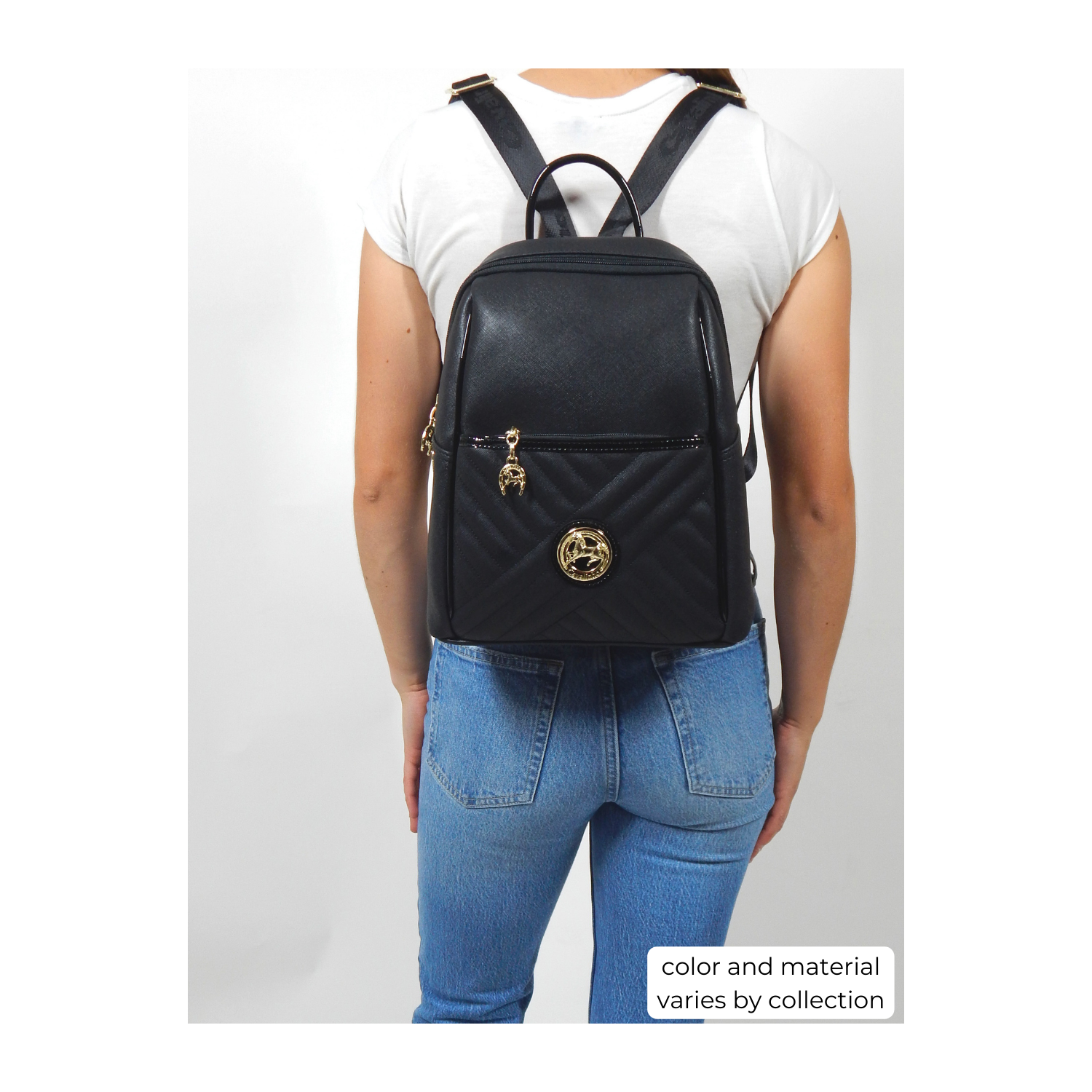 Cavalinho Prestige Backpack Navy / Red / White - Leather and Canvas