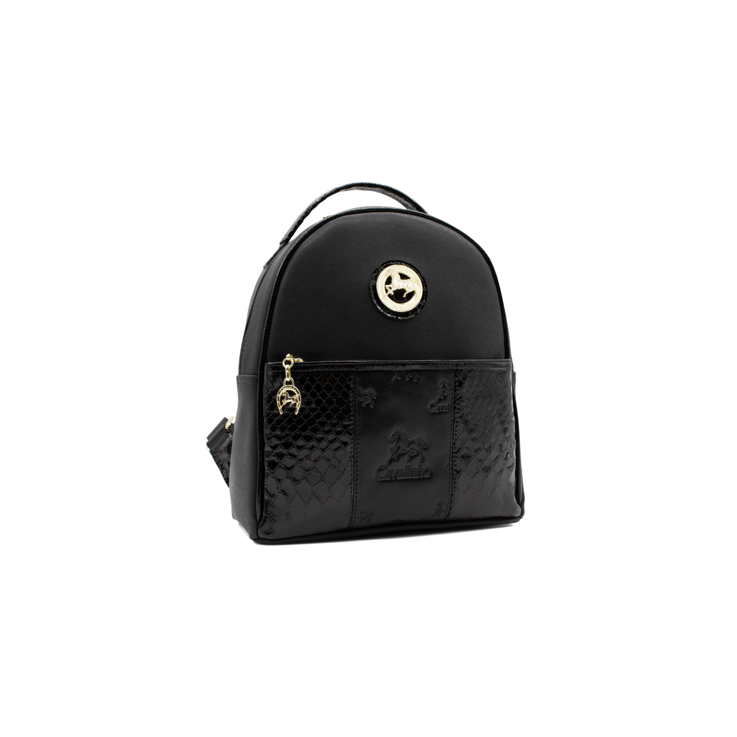 Sac à dos Honour de Cavalinho, noir - cuir et toile