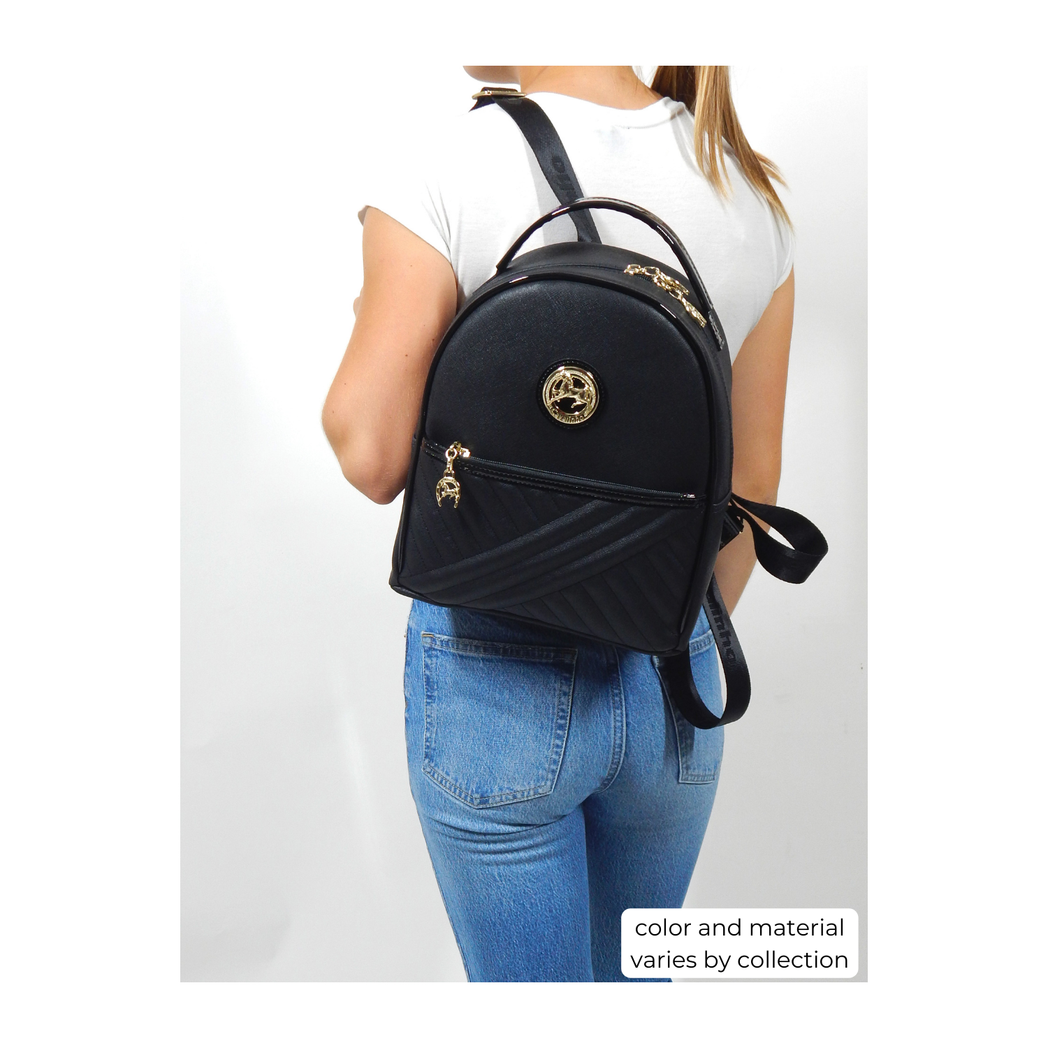 Sac à dos Honour de Cavalinho, noir - cuir et toile