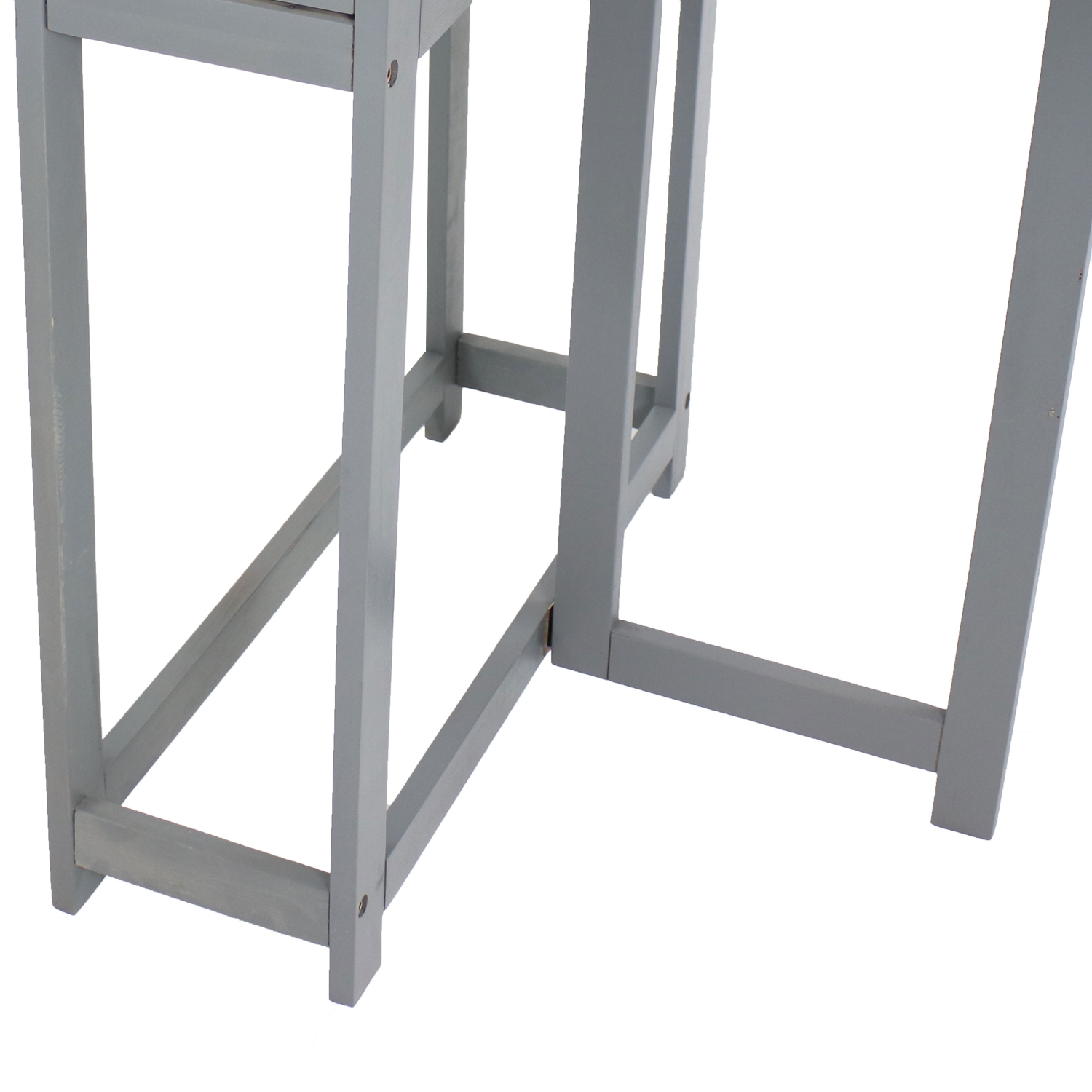 Sunnydaze Acacia Wood Folding Table with Planter Box - 30.5" H - Gray