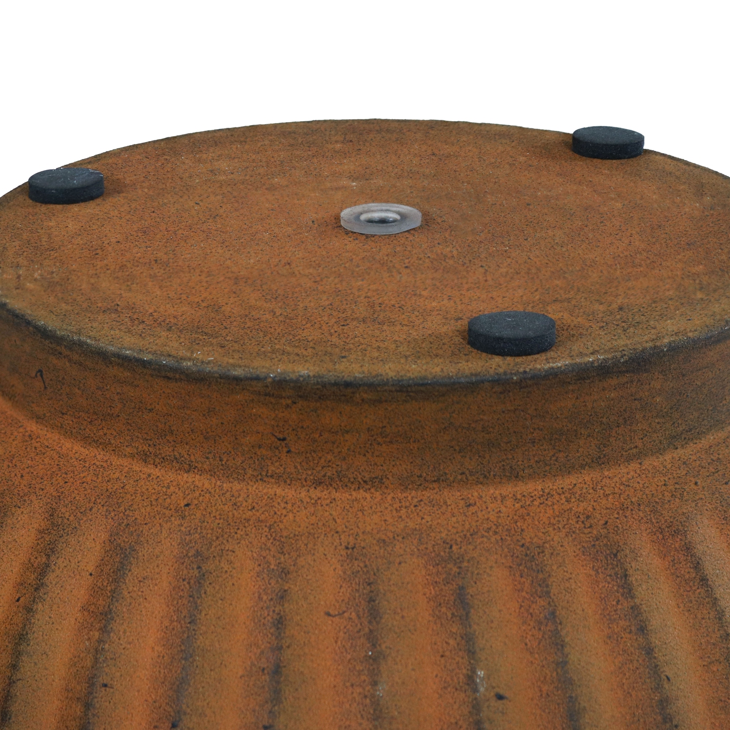 Sunnydaze Carlotta Metal Planter - 14.75 in - Matte Brown - Set of 2