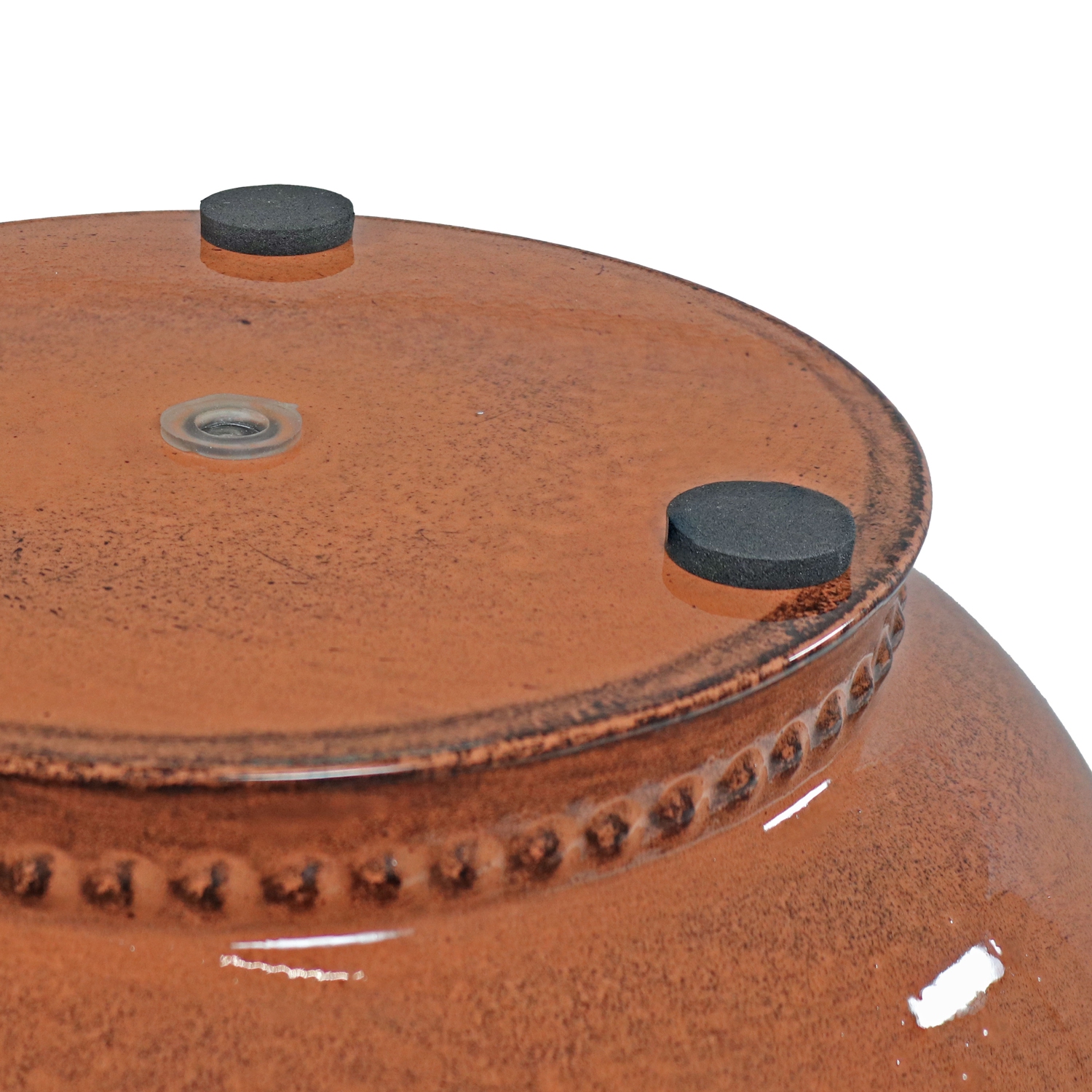 Jardinière en métal Michael de Sunnydaze - 14,5 po - Chestnut glacée - Ensemble de 4