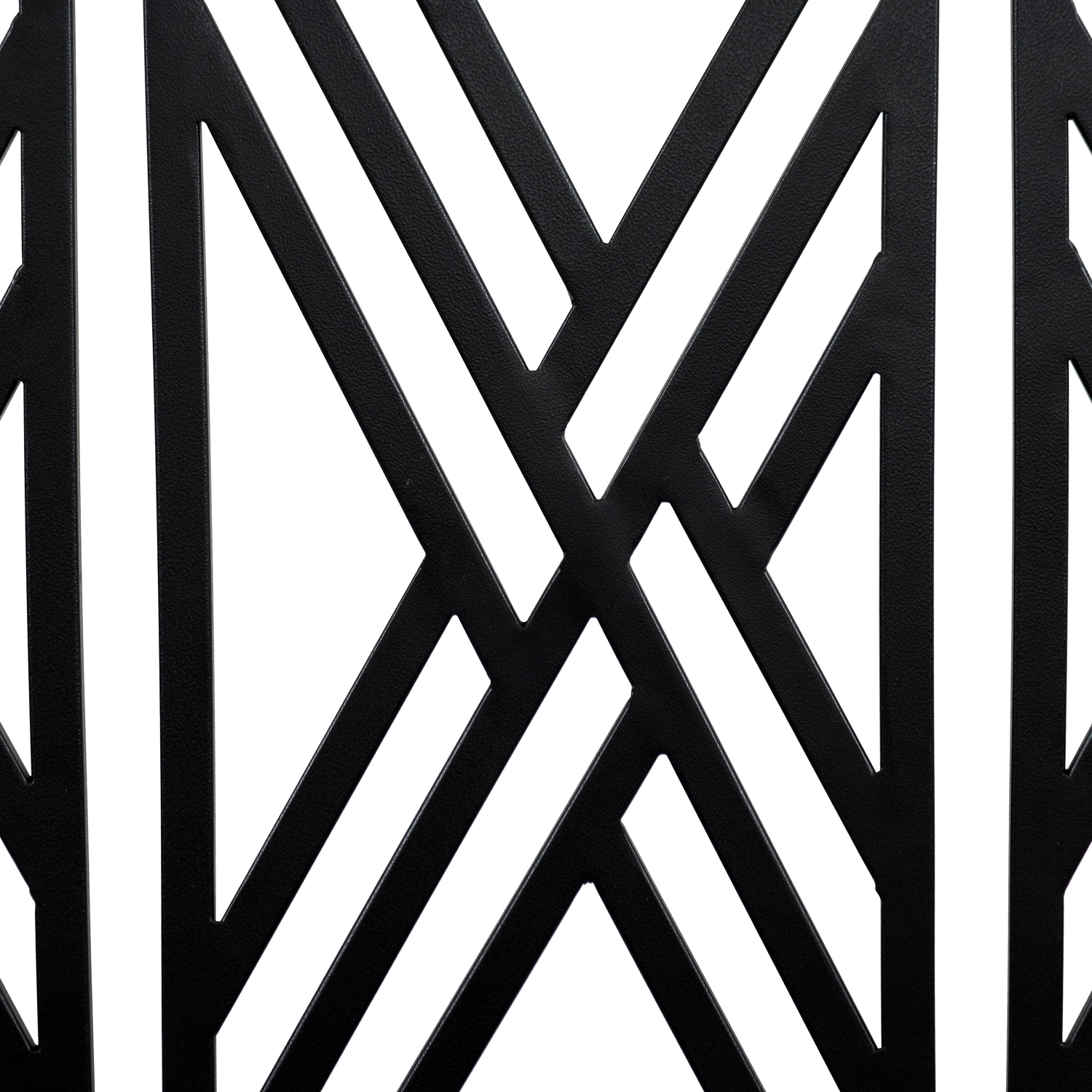 Sunnydaze 2-Person Geometric Lattice Iron Outdoor Garden Bench - Black