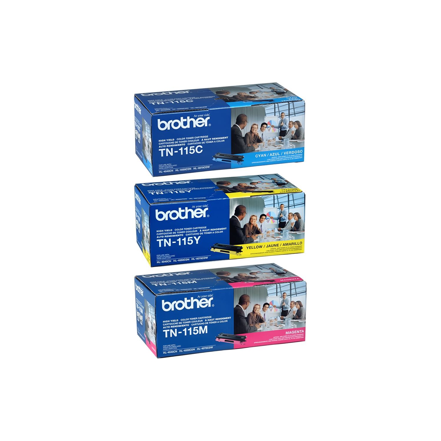 ** 365 DAYS WARRANTY **/ Brother TN-115C, TN-115Y, TN-115M / TN115C, TN115Y, TN115M. Original Toner Cartridge. Color Set By AZX-DEALS CANADA **Extra