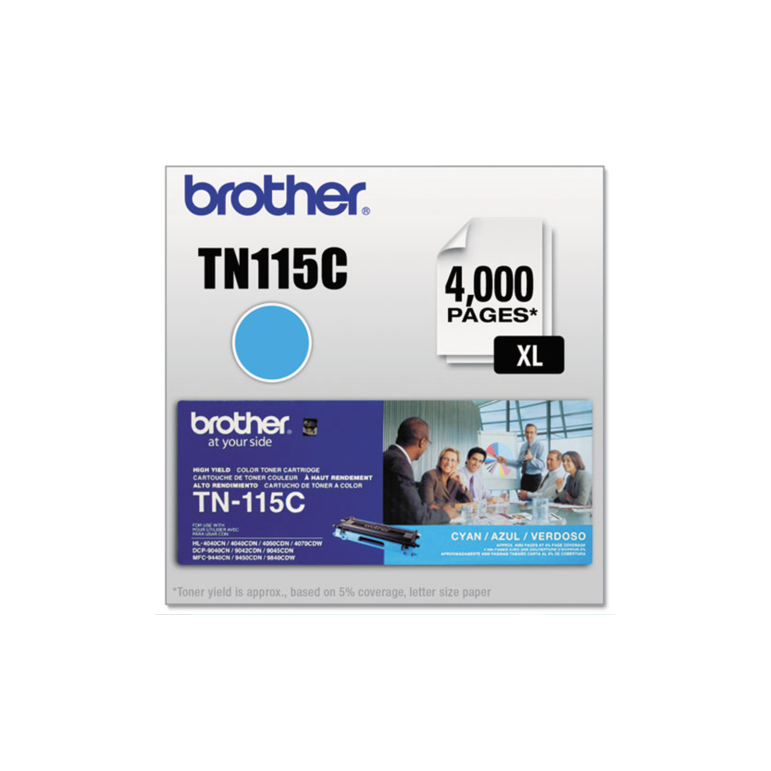 ** 365 DAYS WARRANTY **/ Brother TN-115C, TN115C. Cyan High-Yield Original Toner Cartridge, For: Brother DCP-9040MFC-9840 to By AZX-DEALS CANADA