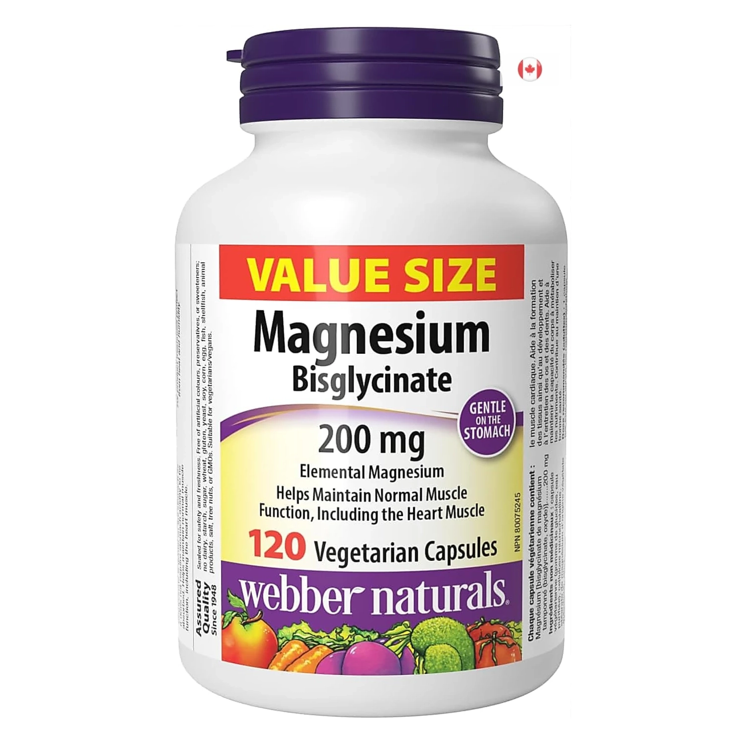 Magnesium Bisglycinate 200mg Capsules - 120 Count, Vegan Formula for Bone and Muscle Support