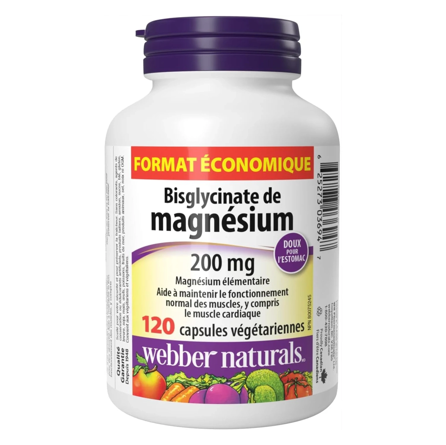 Magnesium Bisglycinate 200mg Capsules - 120 Count, Vegan Formula for Bone and Muscle Support