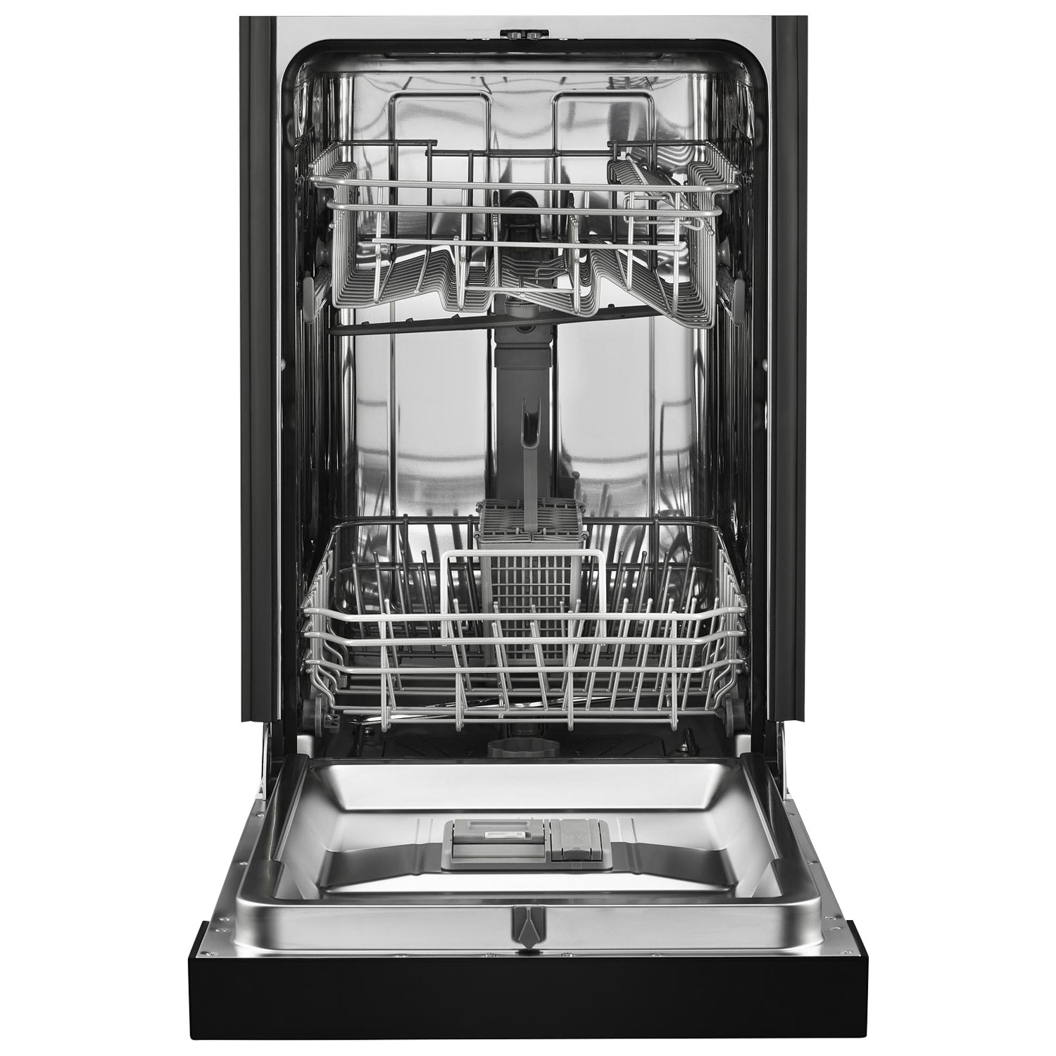 Whirlpool 18" 50dB Built-In Dishwasher with Stainless Steel Tub & Third Rack - Black