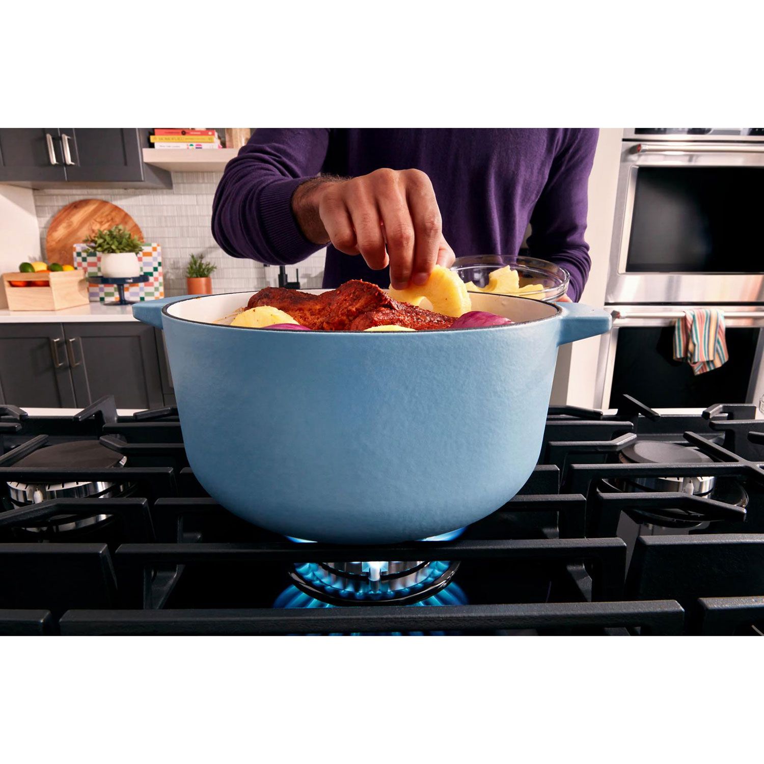 Surface de cuisson au gaz à 5 brûleurs de 37 po de KitchenAid - Noir