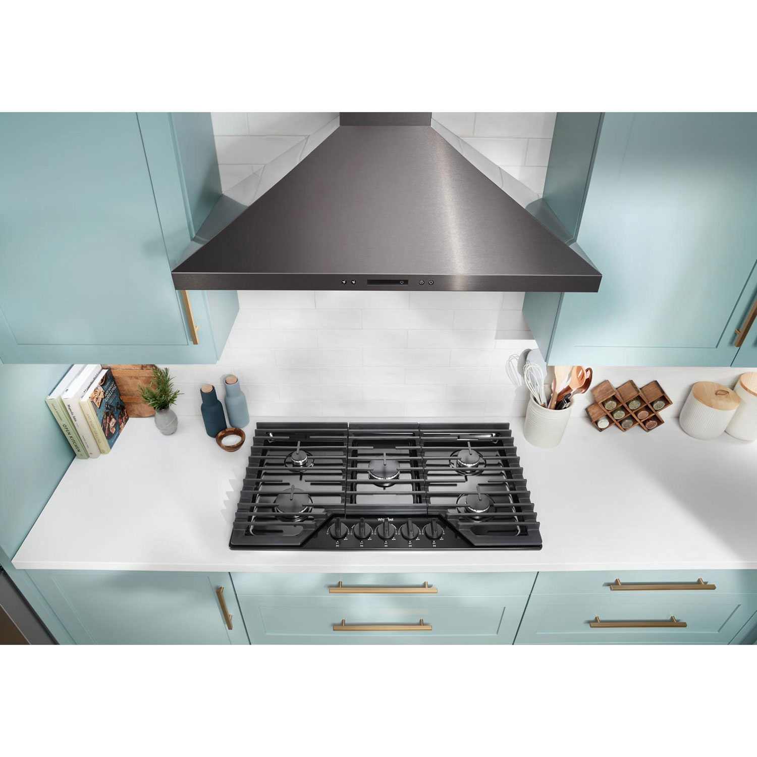 Whirlpool 36" 5-Burner Gas Cooktop - Black