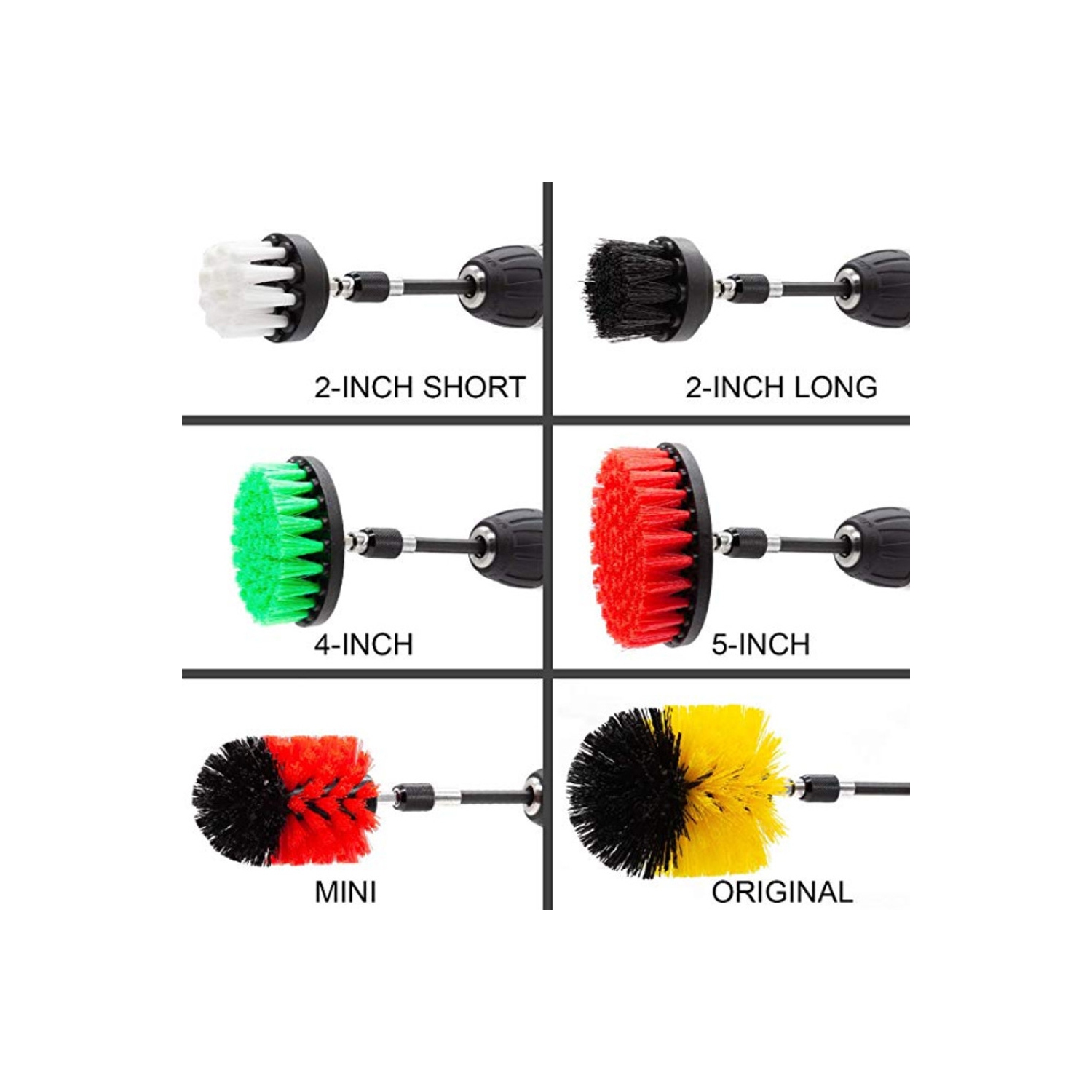 Ensemble de 22 accessoires pour perceuse à colonne d'axGear pour cirage de voiture de nettoyage de cuisine Power Drill